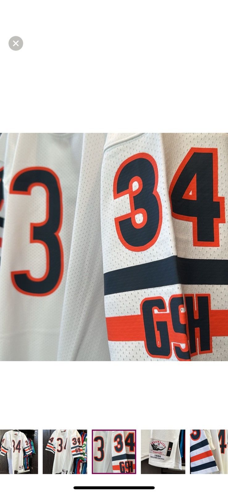 Mitchell & Ness Chicago Bears Away Vintage Walter Peyton Jersey Size US L / EU 52-54 / 3 - 6 Thumbnail