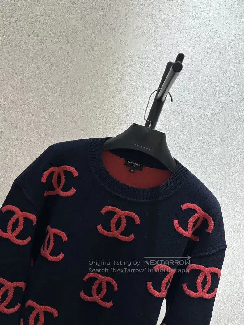 Chanel Chanel Dark blue popular double c logo sweater Size XS / US 0-2 / IT 36-38 - 3 Thumbnail