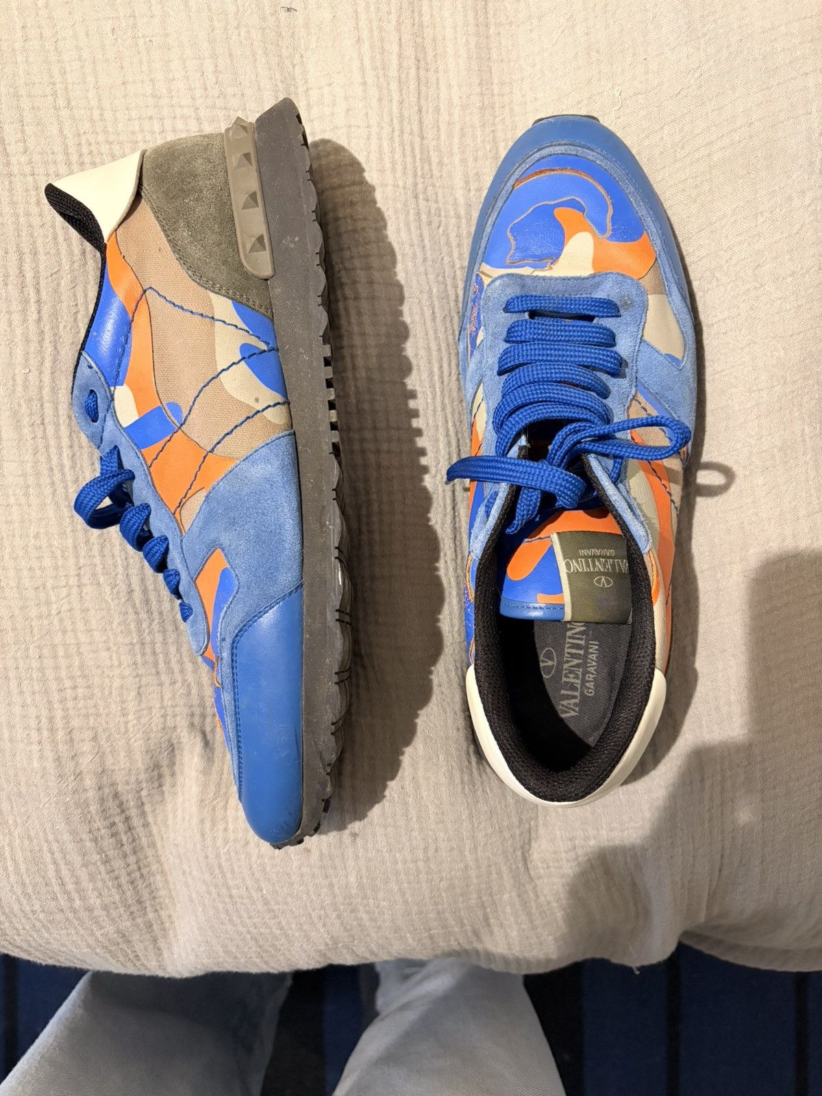 Valentino Blue/Orange Camo Valentino Size US 13 / EU 46 - 1 Thumbnail