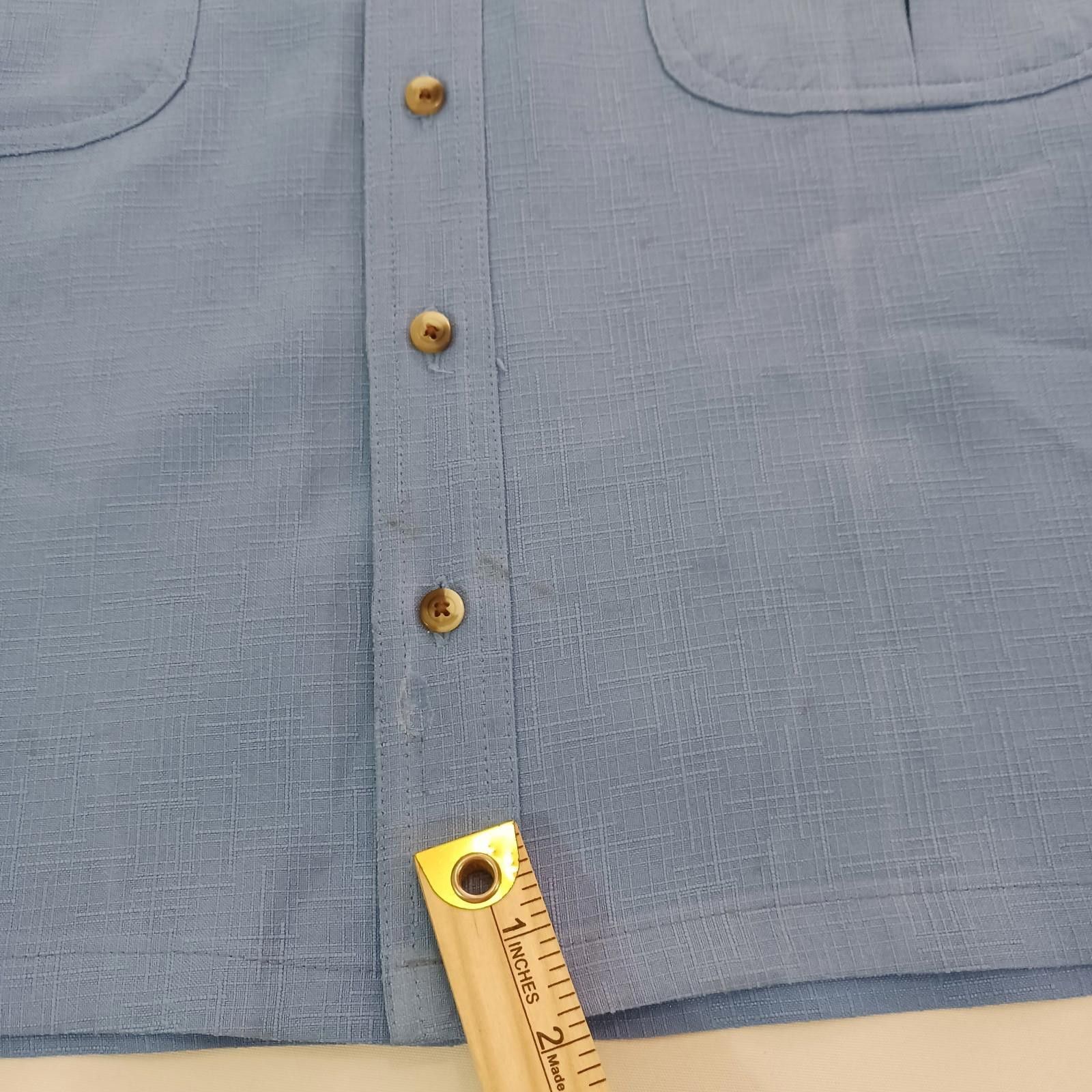 Designer Vintage John Blair Men's Blue Pockets Short Sleeve Shirt 2XL Size US XXL / EU 58 / 5 - 3 Thumbnail