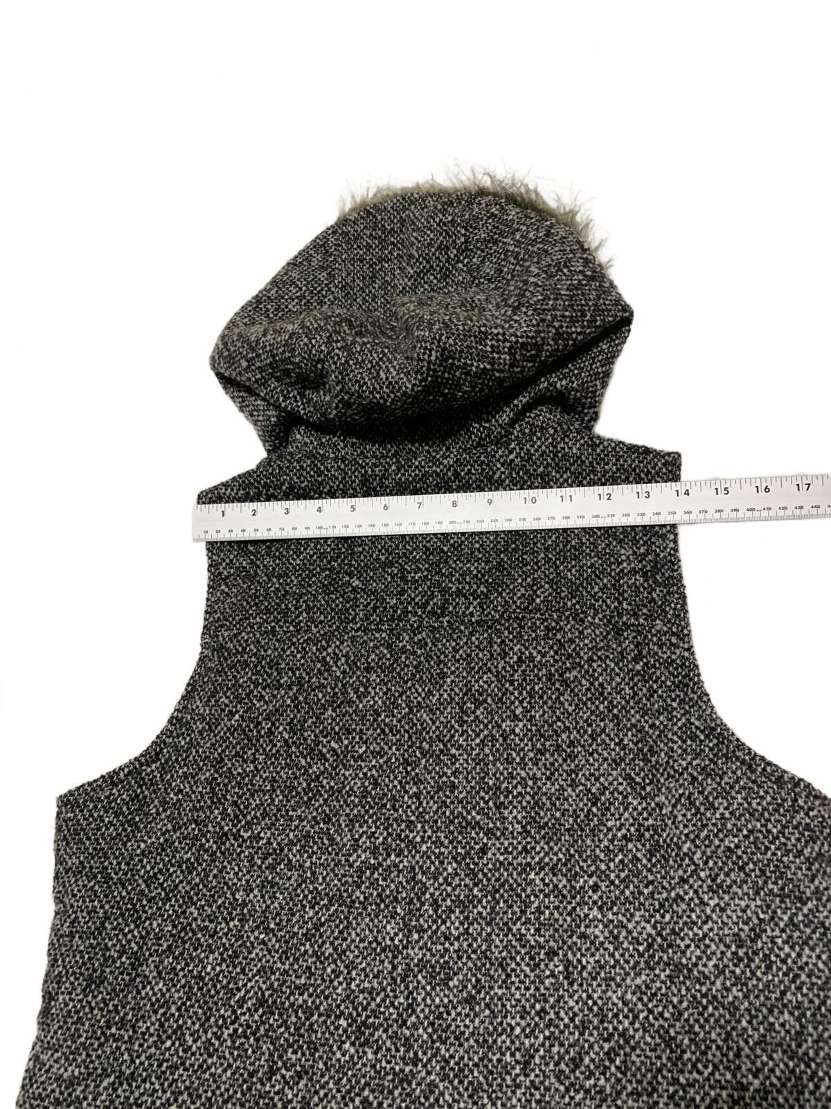 Other Y2K Faux Fur Vest Women's Size L Black Hooded Zip Up Size L / US 10 / IT 46 - 8 Thumbnail
