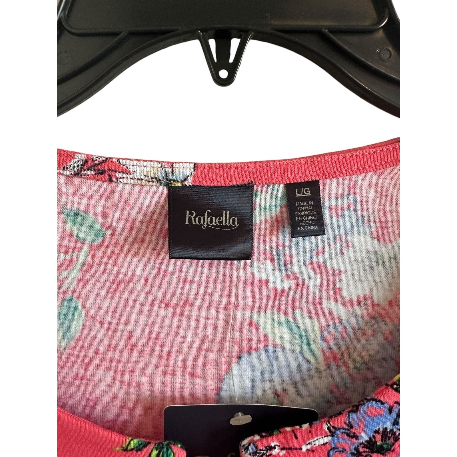 Other Rafaella Floral Short Sleeve Round Neck Cotton Blouse Top Size L / US 10 / IT 46 - 7 Thumbnail