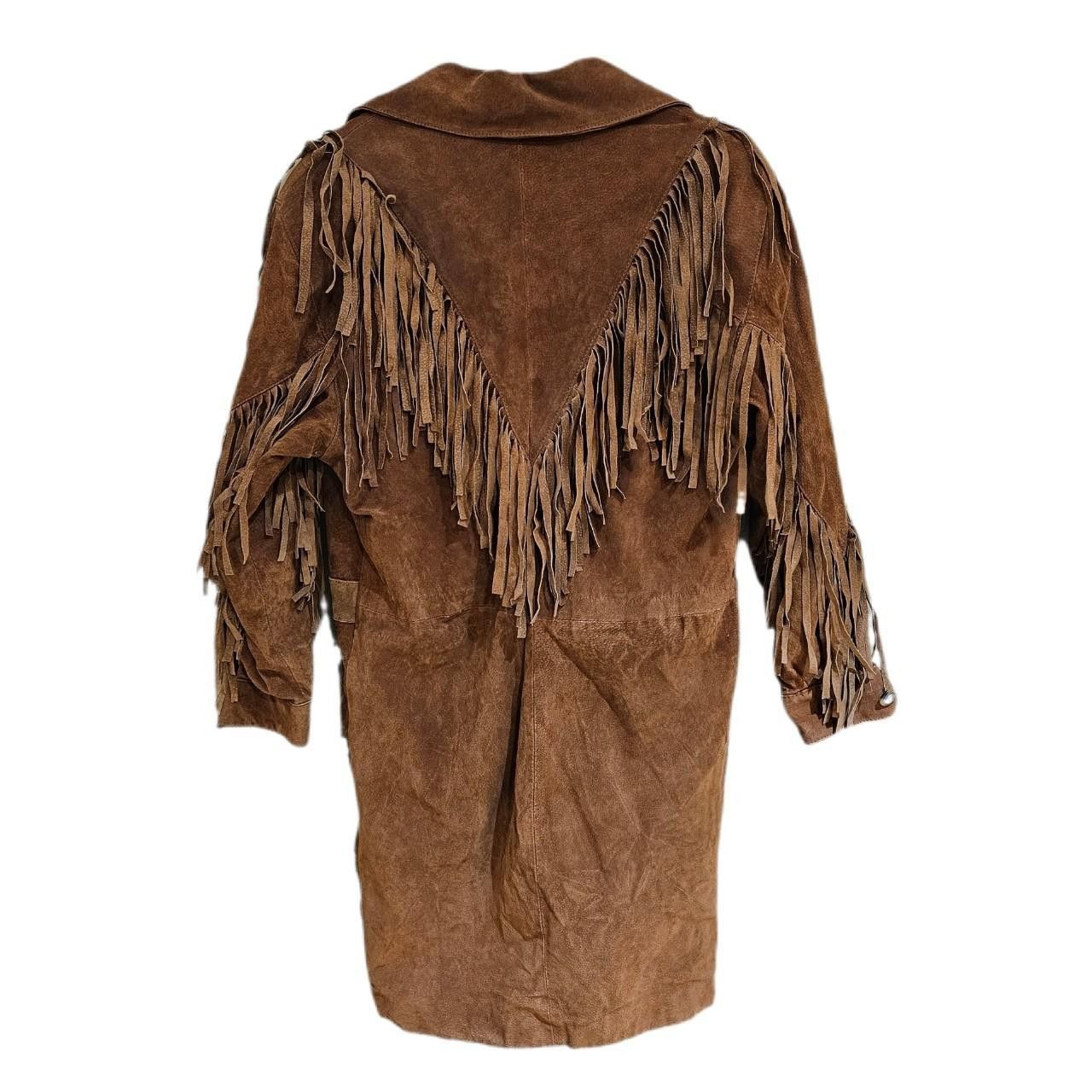 Other vintage western boho tan suede fringe long jacket duster Size S / US 4 / IT 40 - 2 Thumbnail