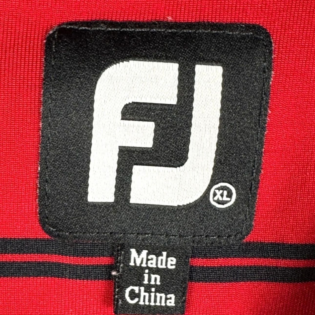 Footjoy FootJoy Red Black Striped Golf Polo Shirt Mens XL Performance Stretch Size US XL / EU 56 / 4 - 4 Thumbnail