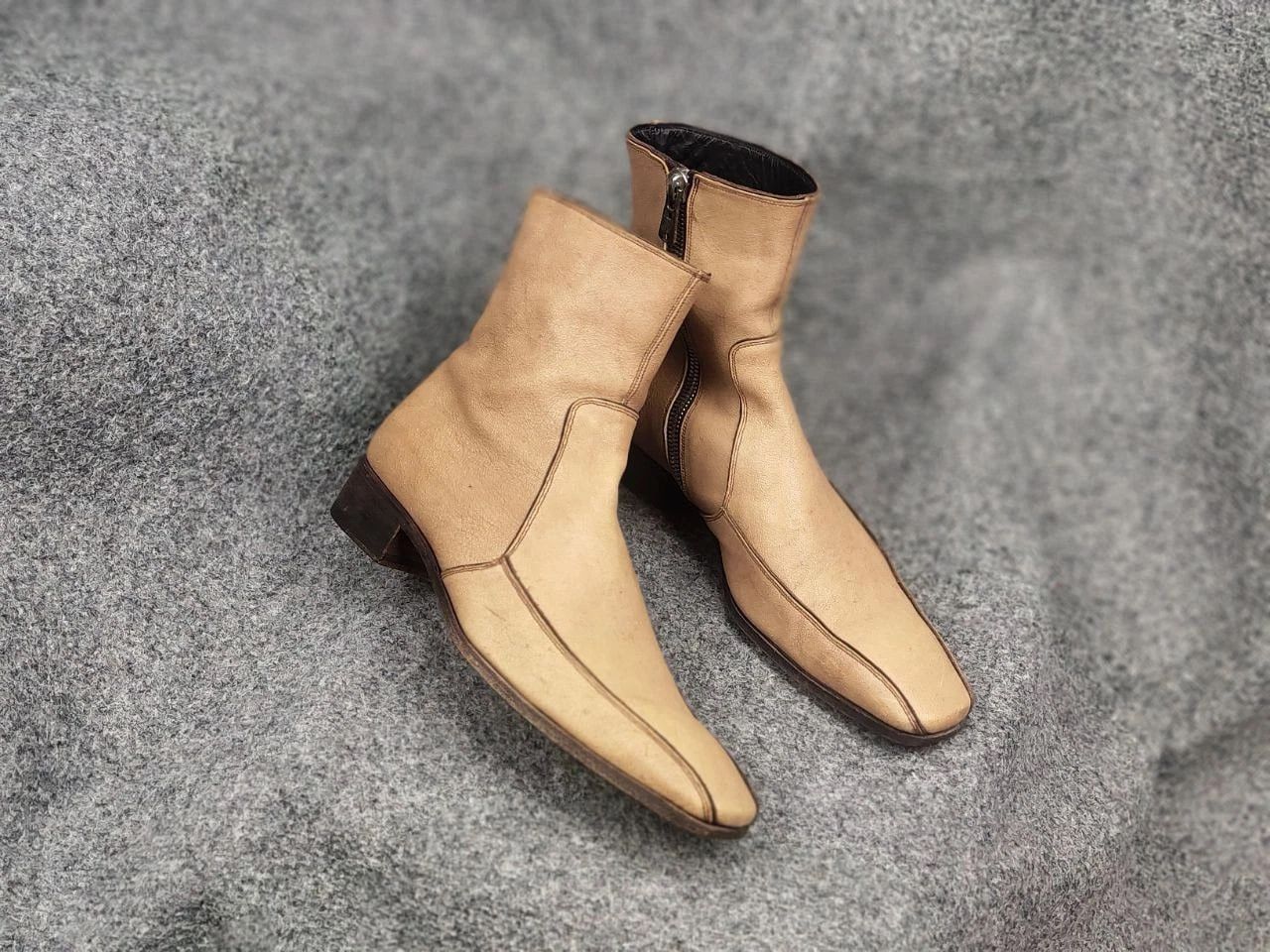 Yves Saint Laurent Vintage Yves Saint Laurent rive gauche Leather zip Boots Size US 9 / EU 42 - 1 Thumbnail