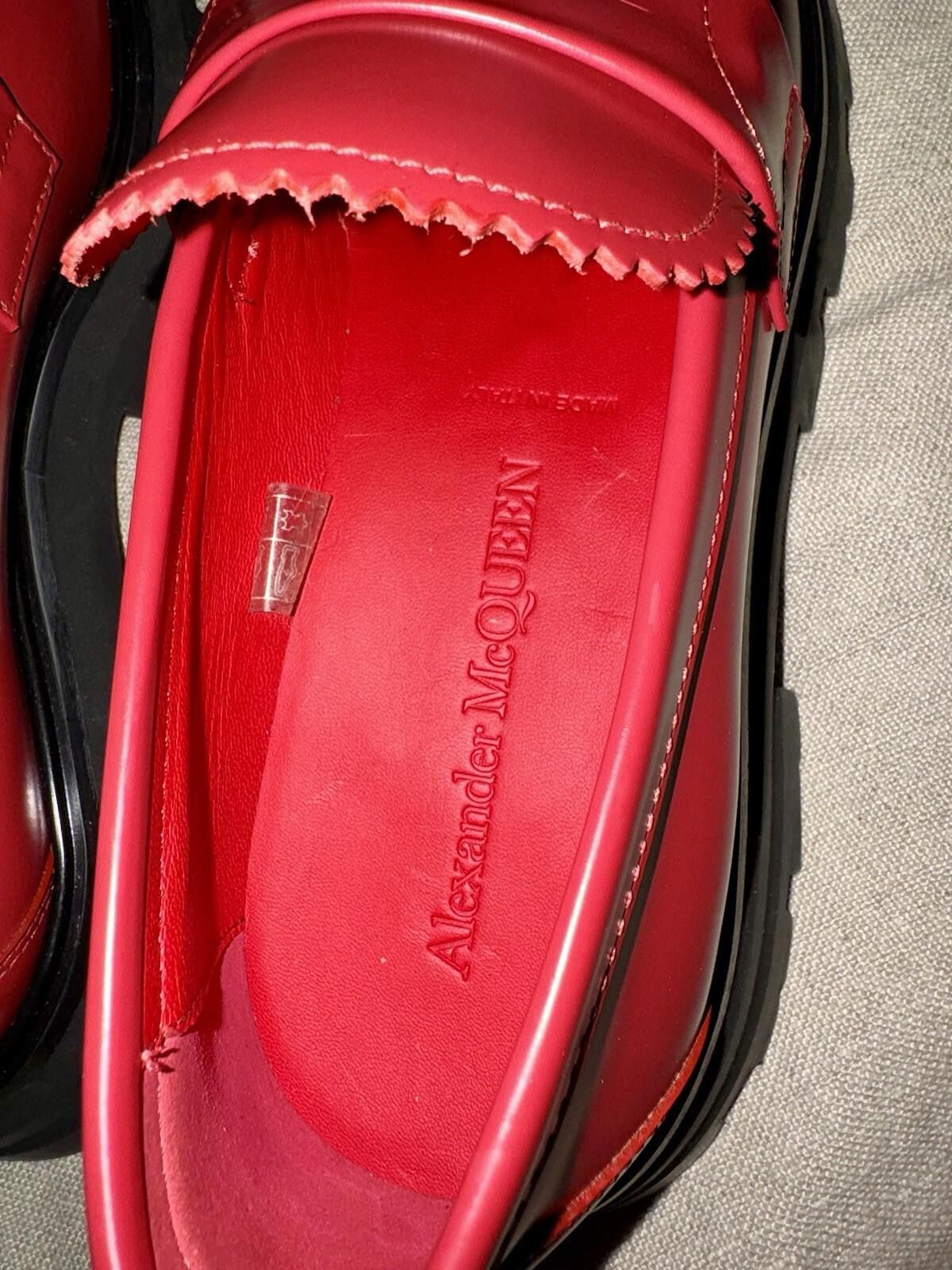 Alexander McQueen Alexander McQueen Wander Red Leather Platform Loafer US 11 Size US 11 / IT 41 - 6 Thumbnail