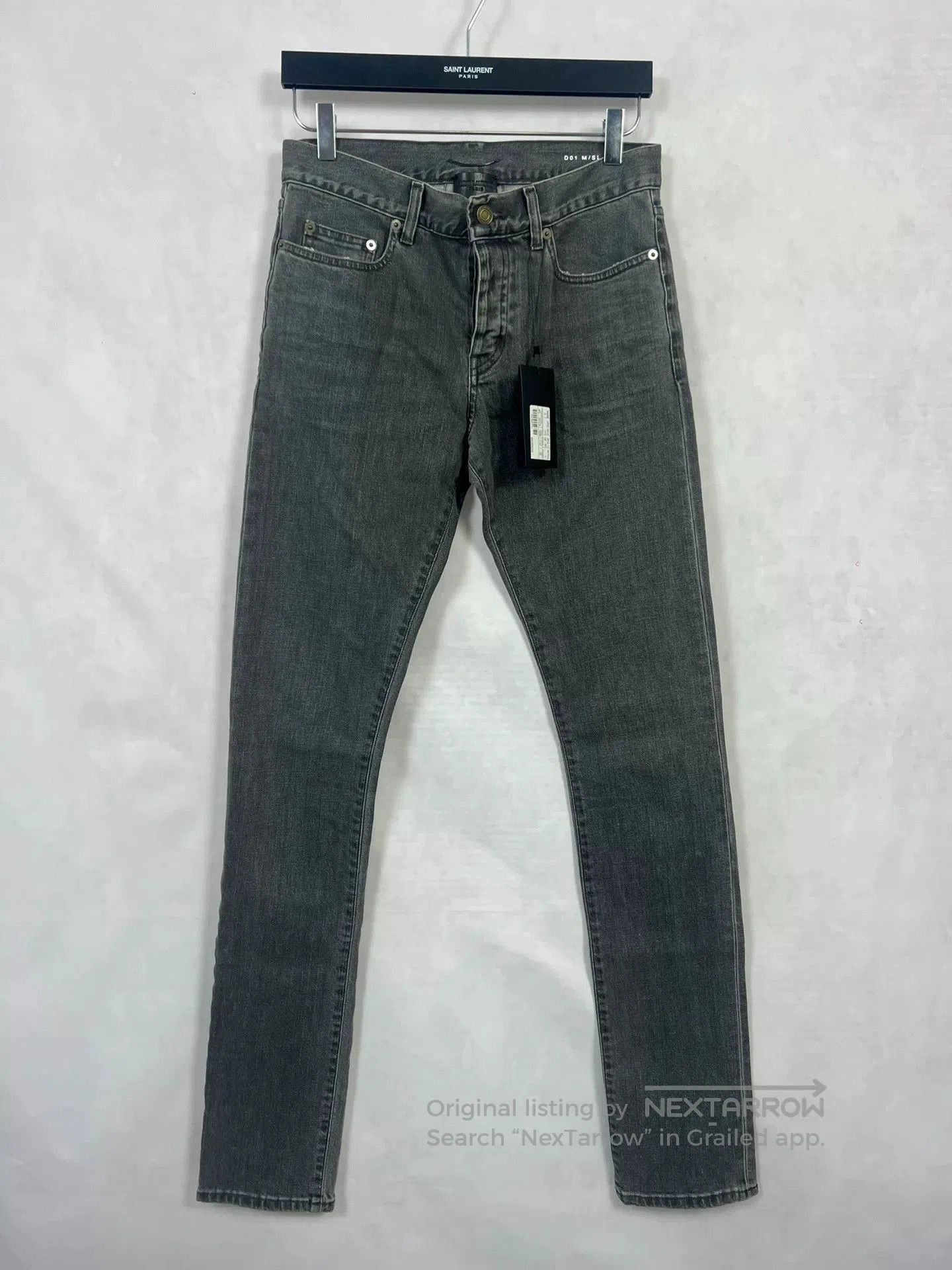 Saint Laurent Paris Saint Laurent Gray Denim Pants SLP16FW. Size US 28 / EU 44 - 1 Thumbnail