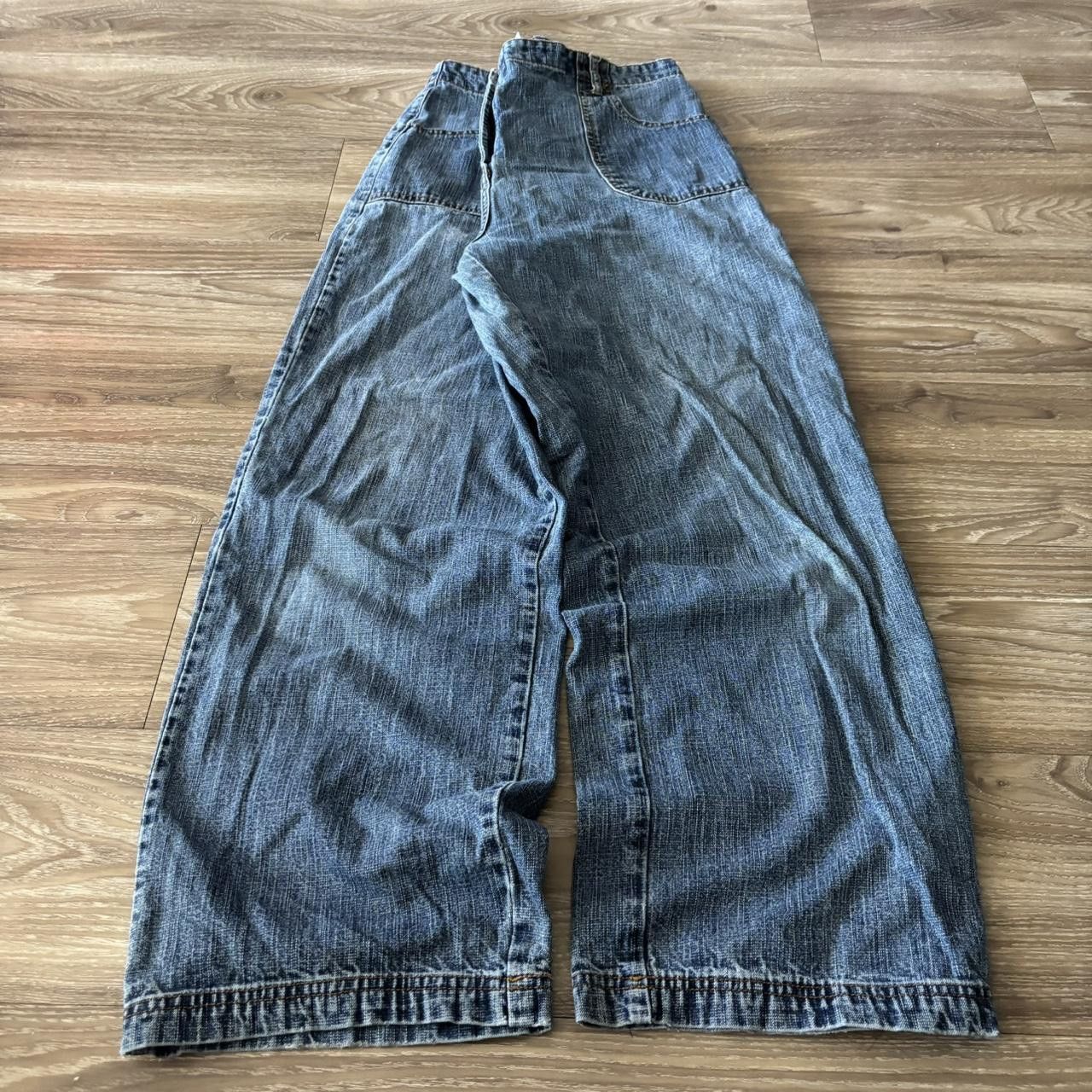 Japanese Brand Crazy Vintage Y2K/2000s Baggy Grunge Dark Wash Skater Style Denim Jeans! 36x30 Size US 36 / EU 52 - 3 Thumbnail