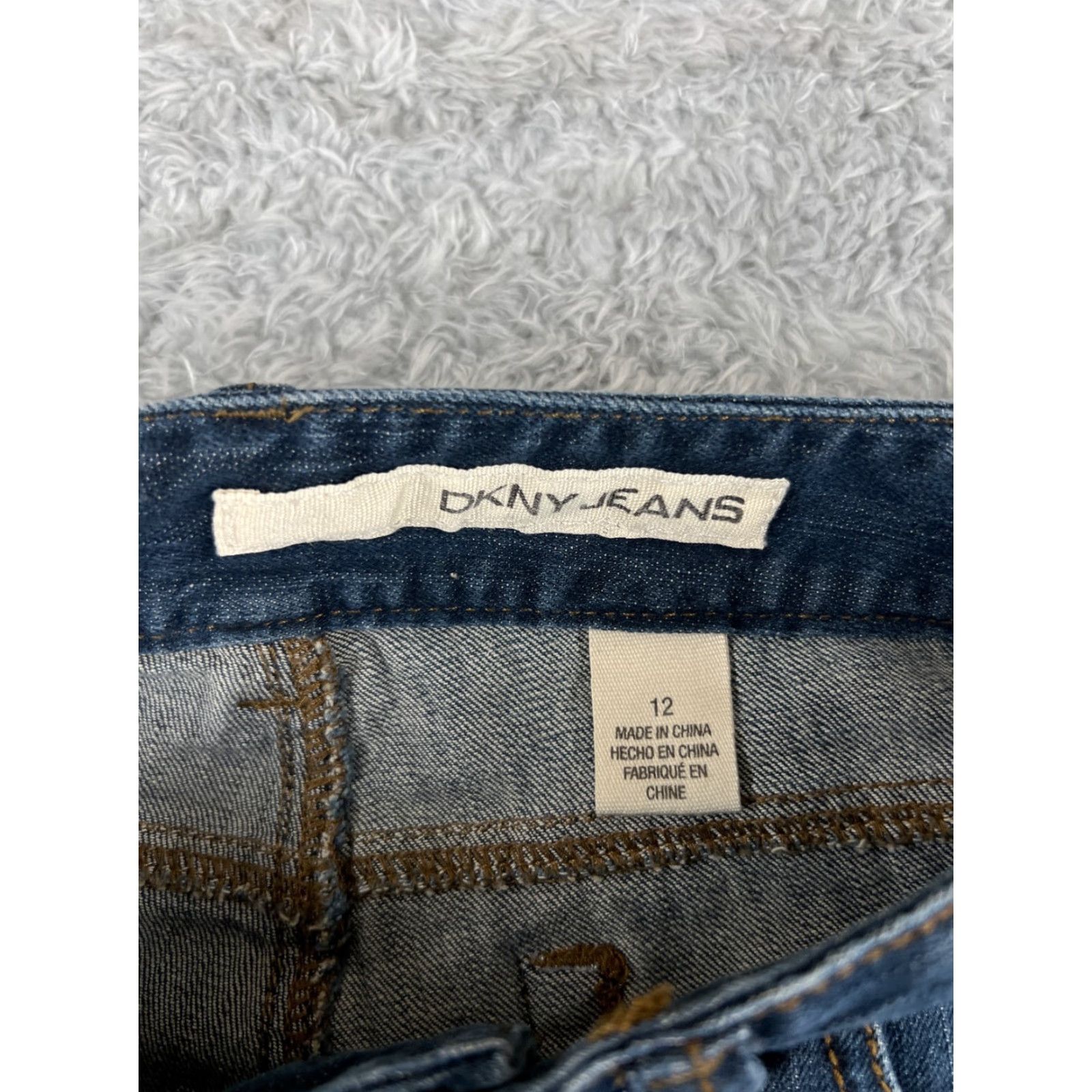 DKNY DKNY Women's Blue Denim Bootcut Jeans 12 Cotton Blend Mid Rise 31x31 Casual Pants Size 34" / US 12 / IT 48 - 6 Thumbnail