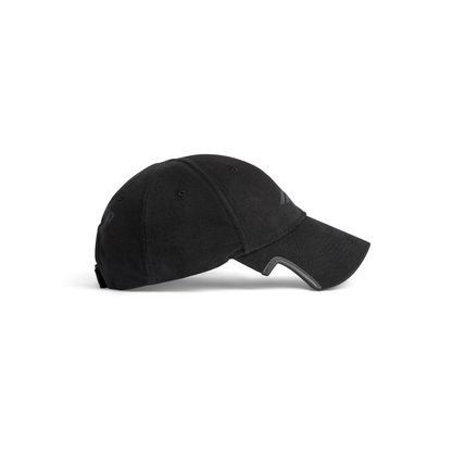 Balenciaga o1srvl11e0226 Size: S / 3B Stencil Hat / Cap In Black Size ONE SIZE - 4 Thumbnail