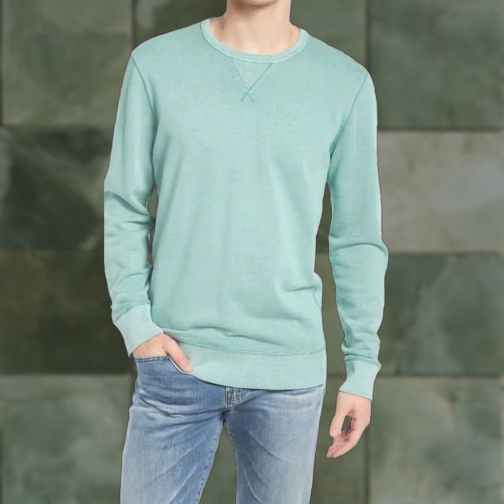 Faherty VINTAGE Faherty Men's Crew Neck Sweatshirt in Mineral Jade 2XL All Seasons Activewear Size US XXL / EU 58 / 5 - 1 Thumbnail