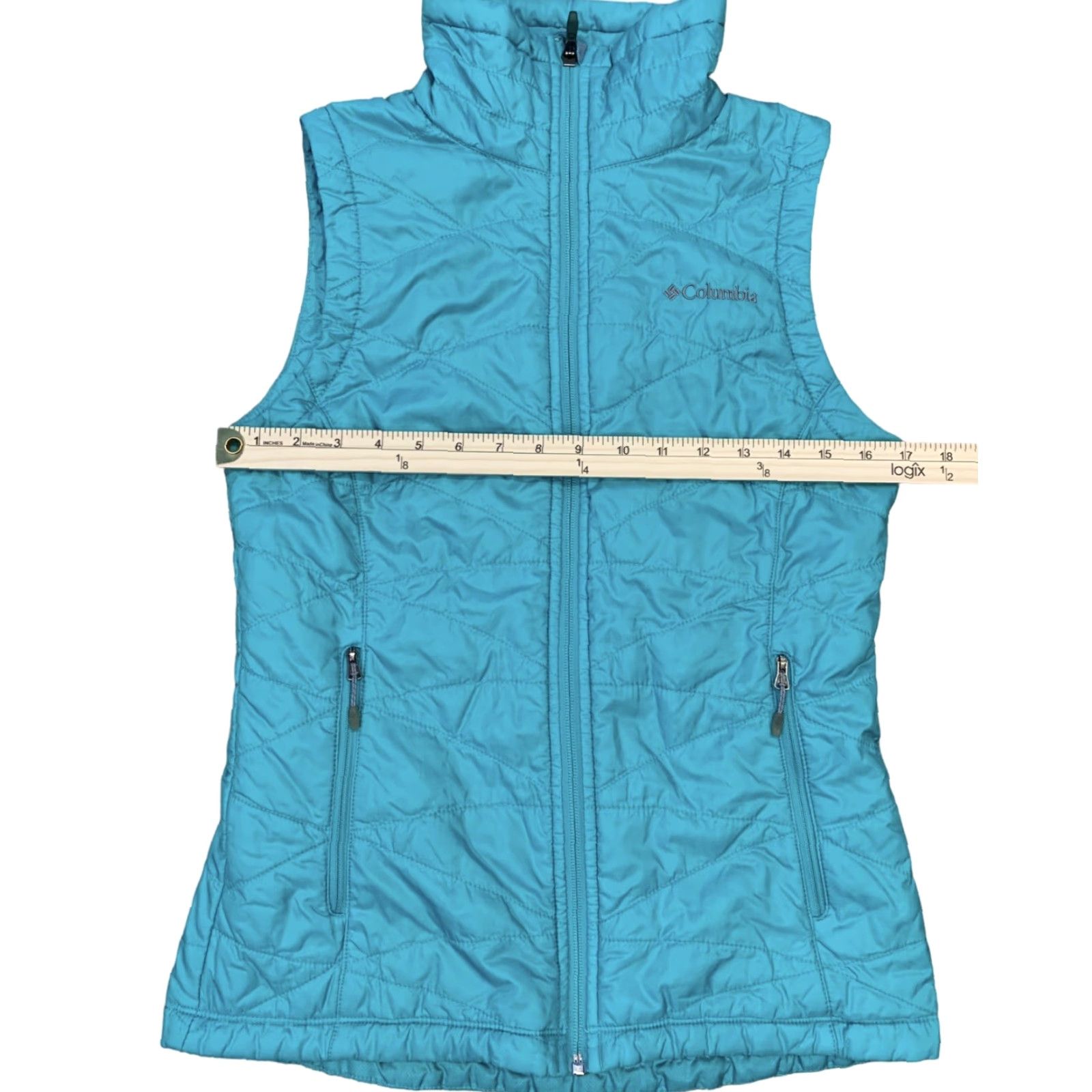 Vintage Columbia Omni Heat Puffer Vest Teal Teal/green S Small Womens Vest Heated Columbia Size S / US 4 / IT 40 - 3 Thumbnail