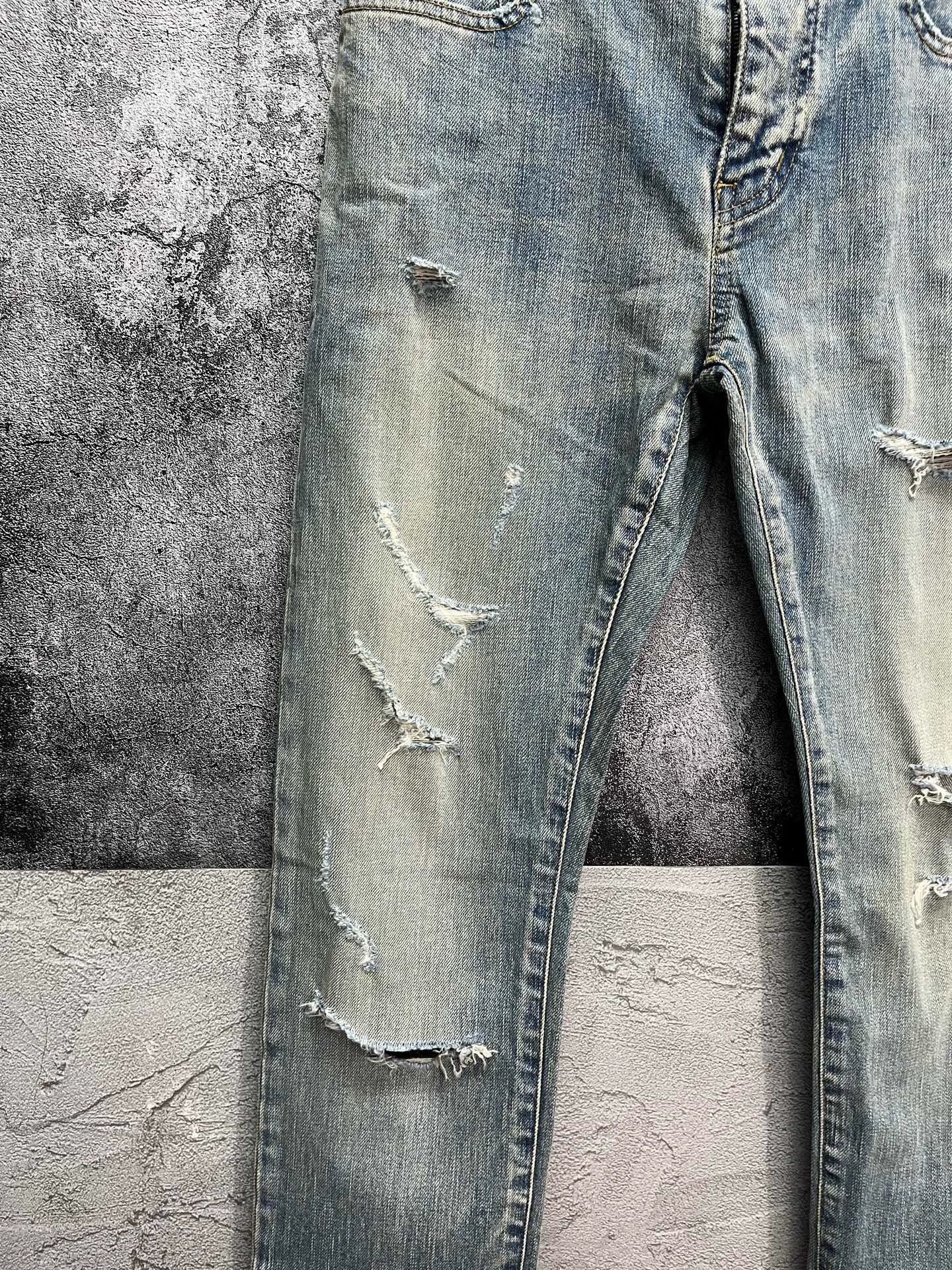 Saint Laurent Paris Saint Laurent SLP Distressed Jeans Black Chain 29 Mint Size US 29 - 4 Thumbnail