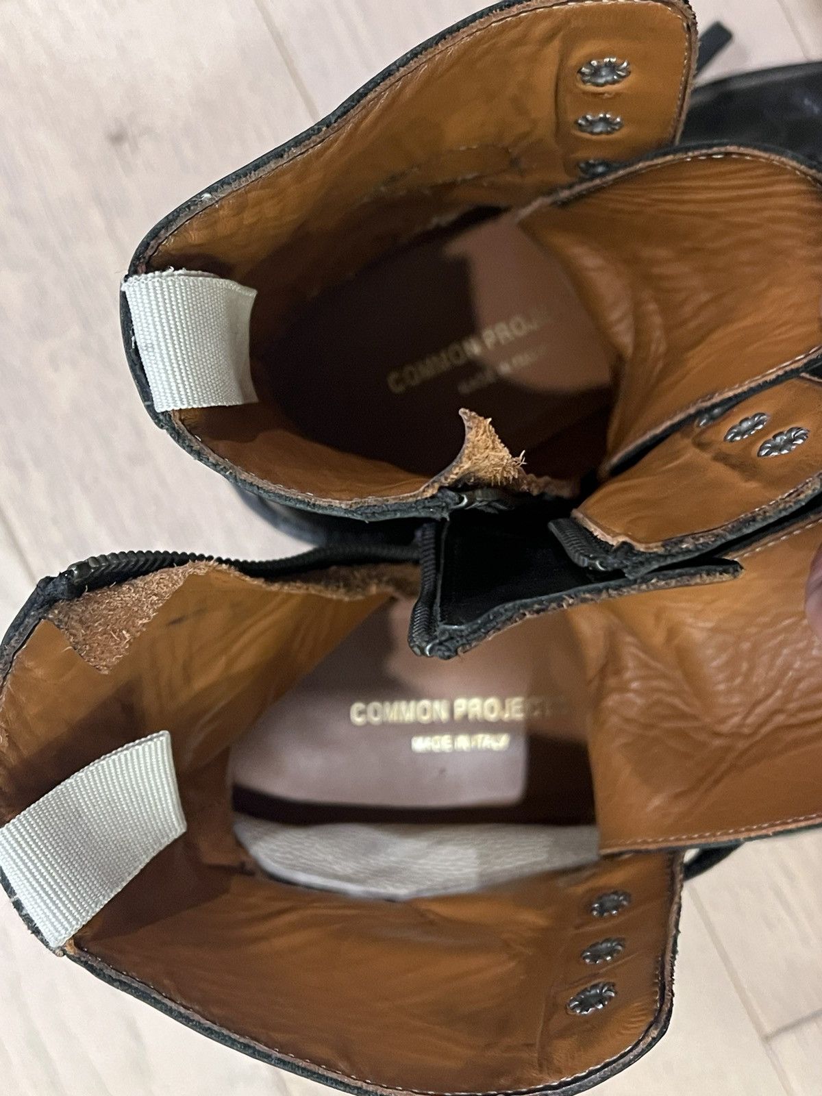 Common Projects Common Projects black leather boots Size US 6.5 / EU 39-40 - 9 Thumbnail