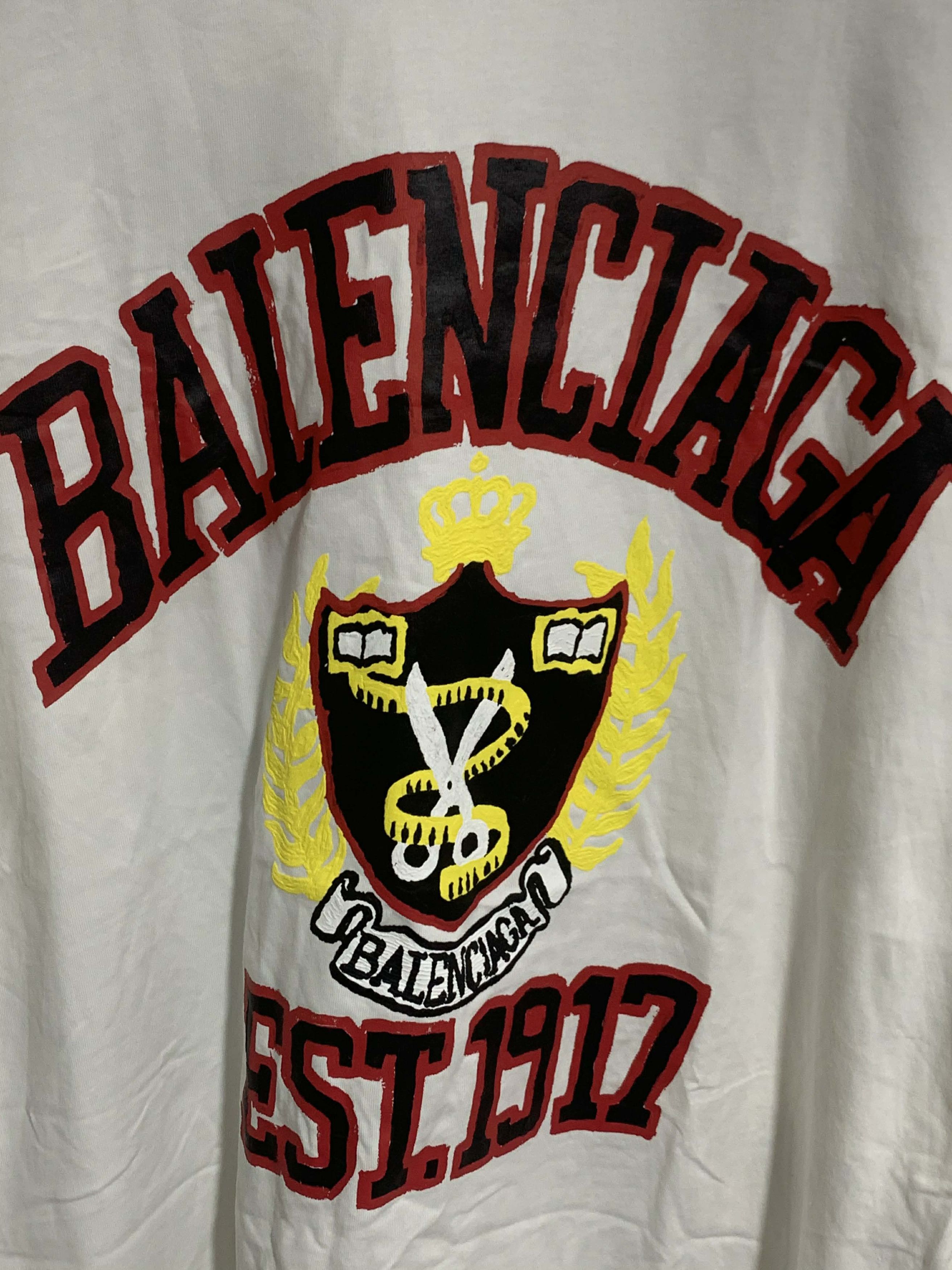 Balenciaga Balenciaga DIY 22SS Printed College Distressed Shirt Size US M / EU 48-50 / 2 - 2 Thumbnail