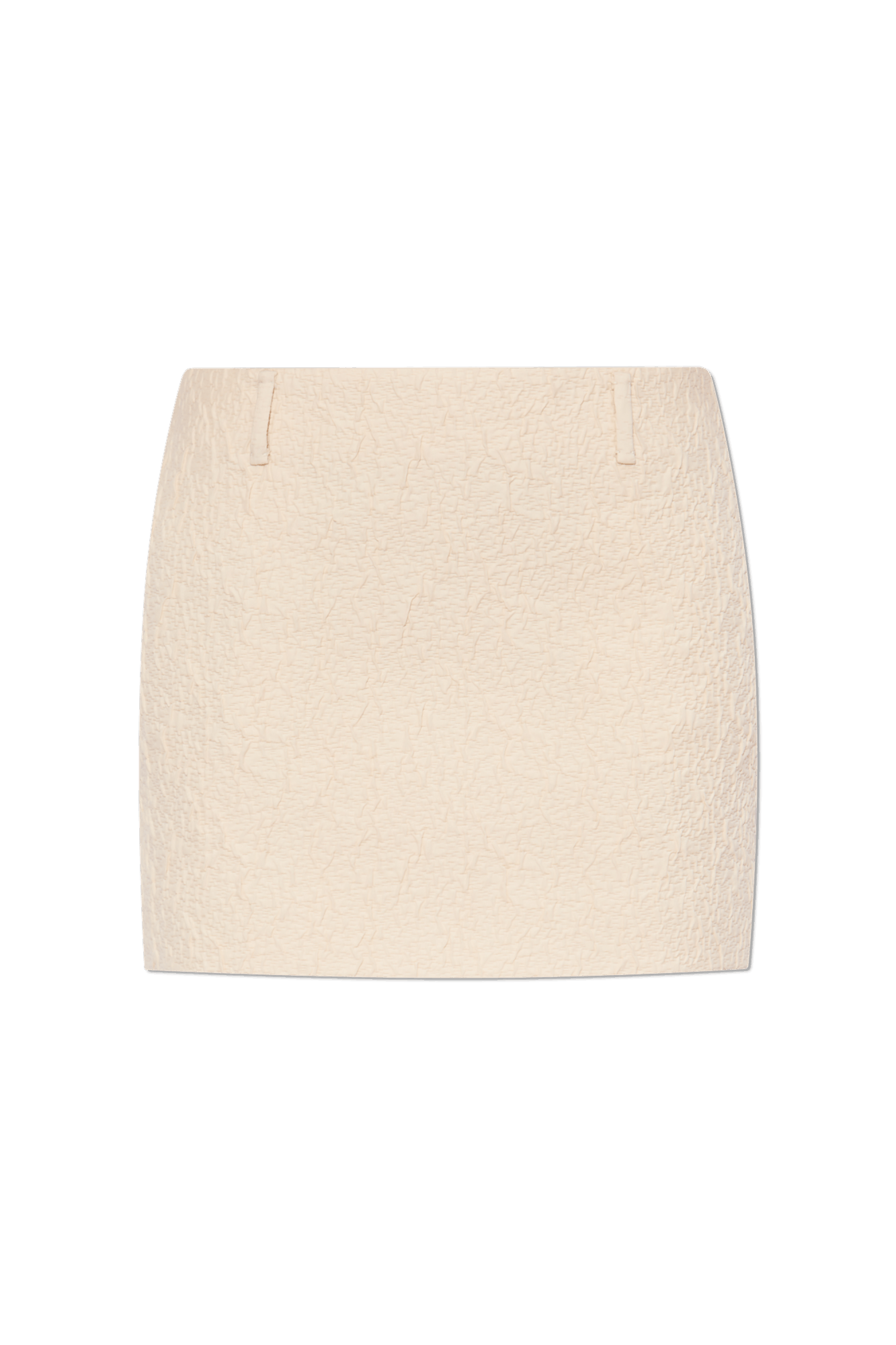 Gucci o1la5ras0526 Textured Cotton Mini Skirt in Ivory Size 26" / US 2 / IT 38 - 1 Thumbnail