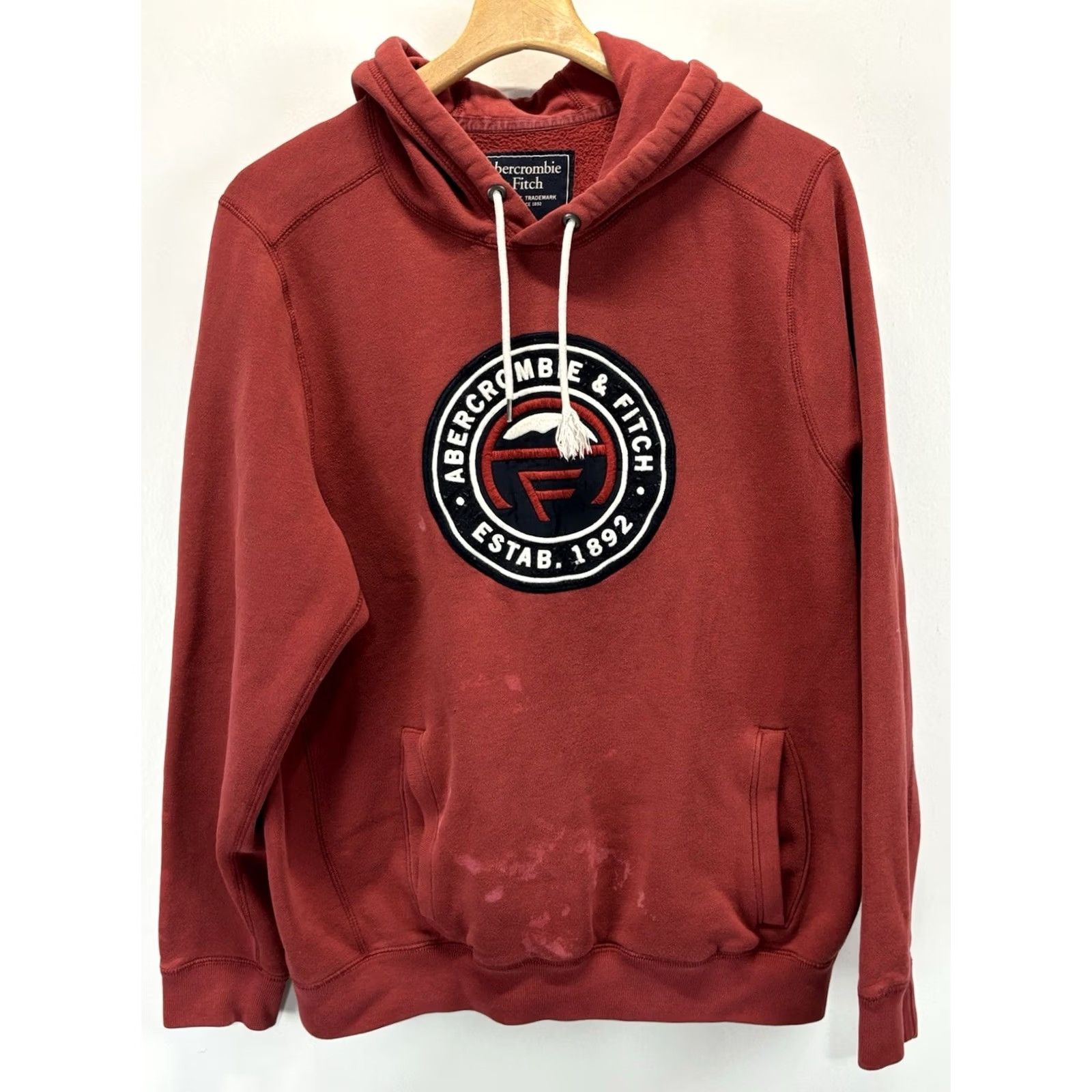 Abercrombie & Fitch VINTAGE Abercrombie & Fitch Hoodie Sweatshirt Men’s XXL Red Y2K Preppy Thrashed READ Size US XXL / EU 58 / 5 - 2 Thumbnail