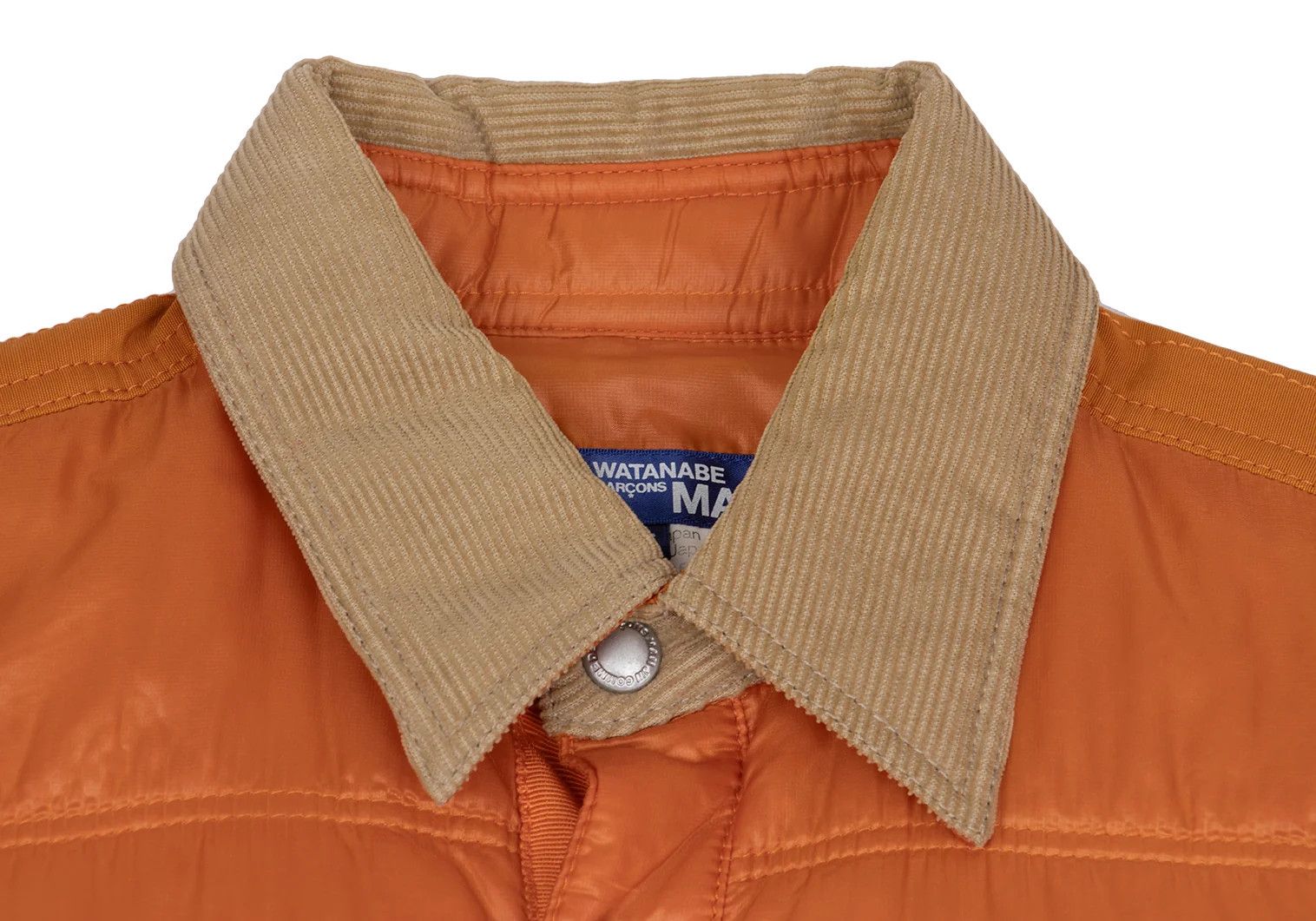 Junya Watanabe Quilted Hybrid Shirt Jacket in Orange, Size XS Size US XS / EU 42 / 0 - 3 Thumbnail