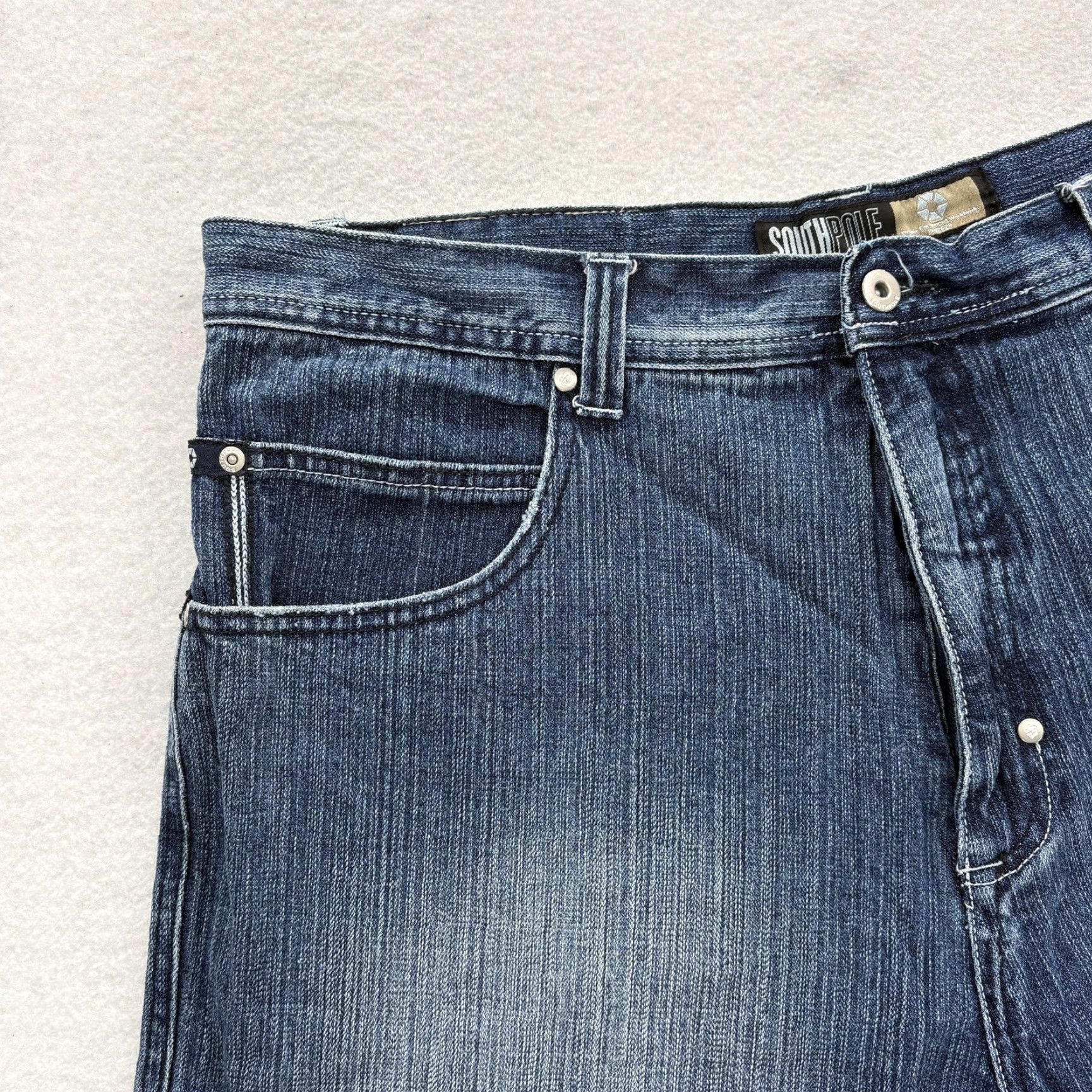 Southpole VINTAGE Southpole Shorts Mens 42 Blue Denim Relaxed Fit 5 Pocket Jorts Hip Hop Shirt Size US 42 / EU 58 - 2 Thumbnail