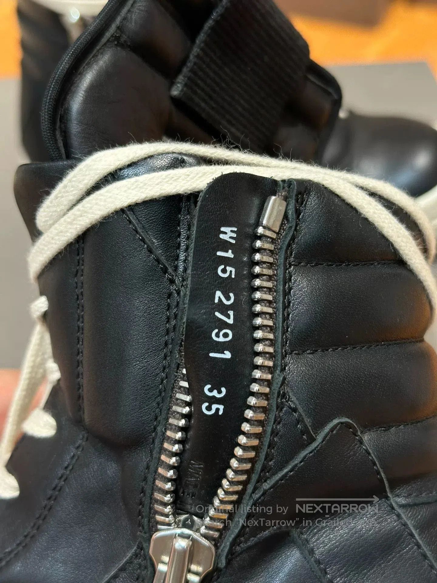 Rick Owens Rick Owens Classic Black Leather High-Top. Size US 4.5 / IT 34.5 - 7 Thumbnail