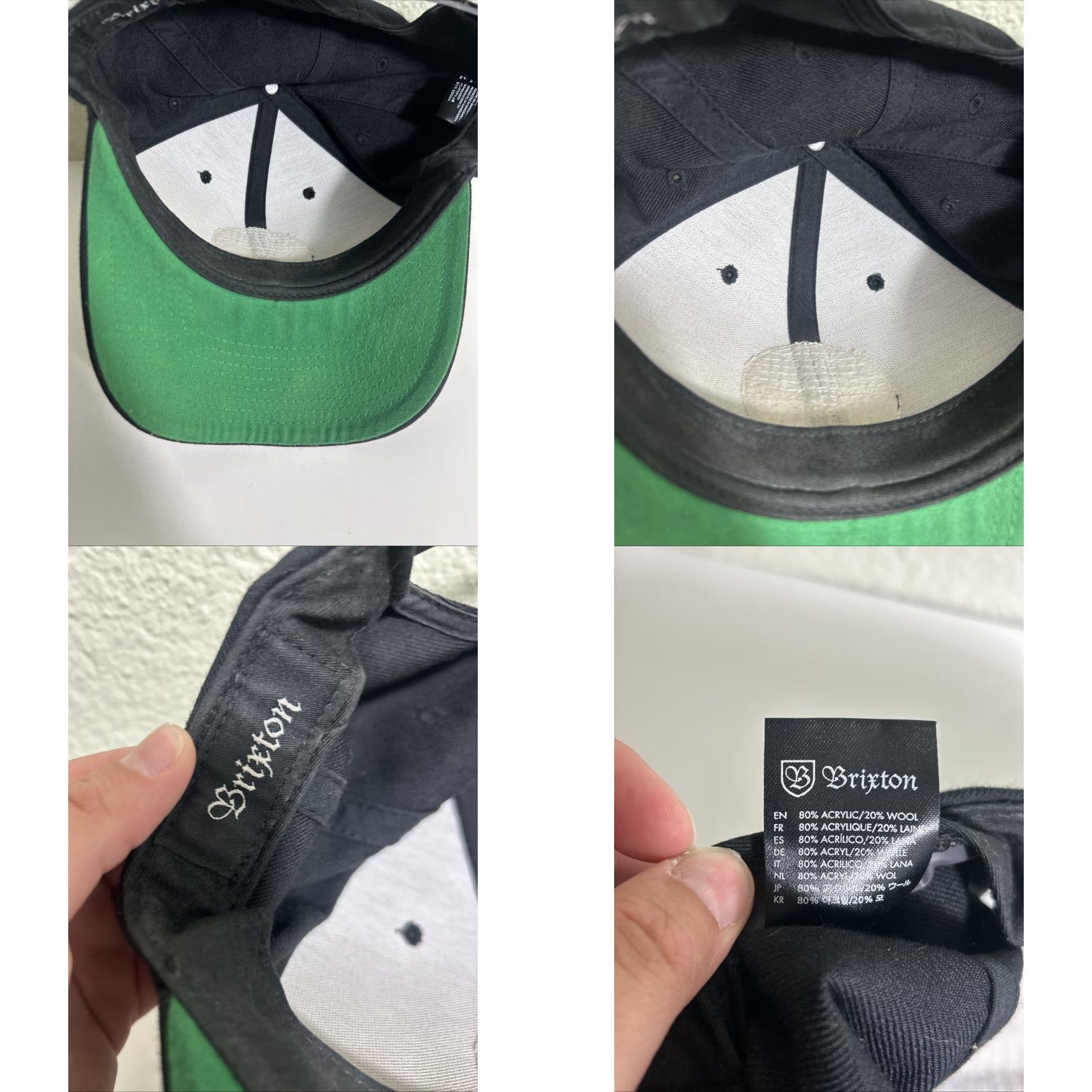 Brixton Brixton Supply Hat Cap Black White Snapback Embroidered One Size Adjustable Mens Size ONE SIZE - 9 Thumbnail