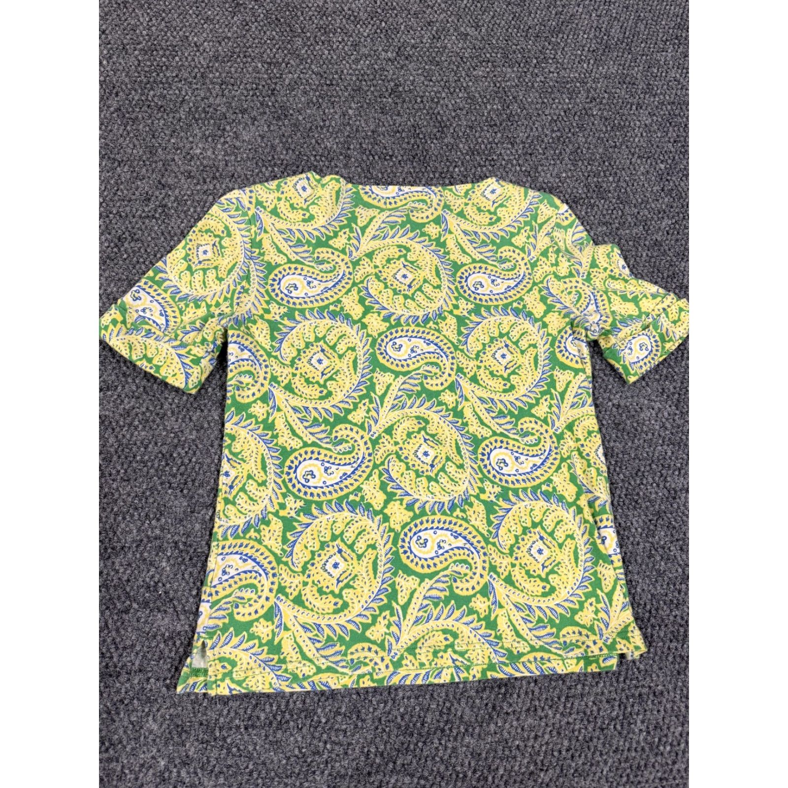 Ralph Lauren Lauren Ralph Lauren Shirt PM Green Paisley Crew Neck Short Sleeve Top Womens Size M / US 6-8 / IT 42-44 - 6 Thumbnail