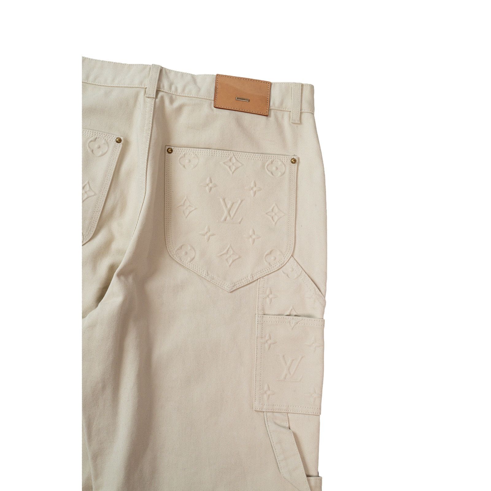 Louis Vuitton Biege Monogram Double Knee Jeans Size US 34 / EU 50 - 5 Thumbnail