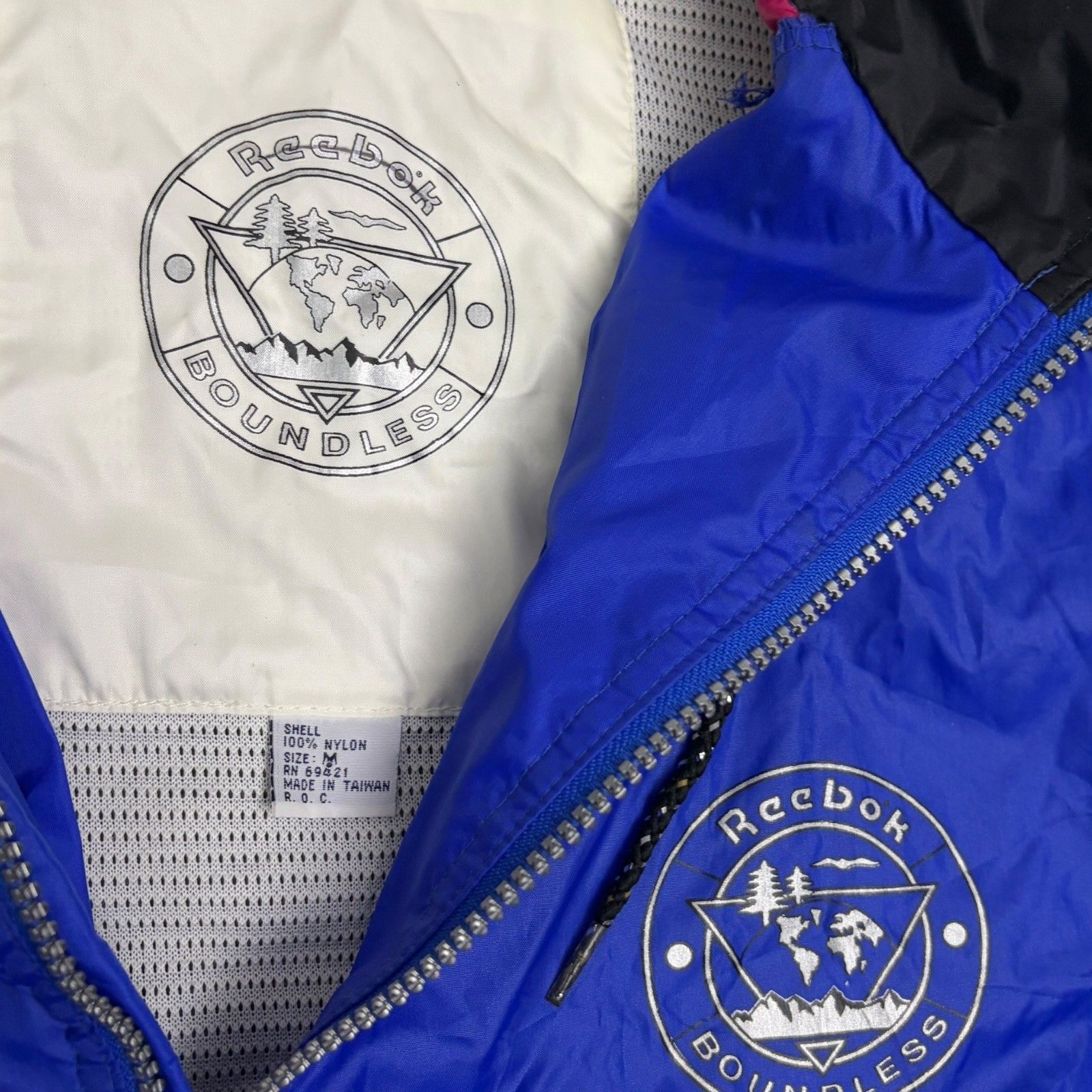 Reebok Vintage 90s REEBOK BOUNDLESS Windbreaker Retro Jacket Medium Size US M / EU 48-50 / 2 - 5 Thumbnail