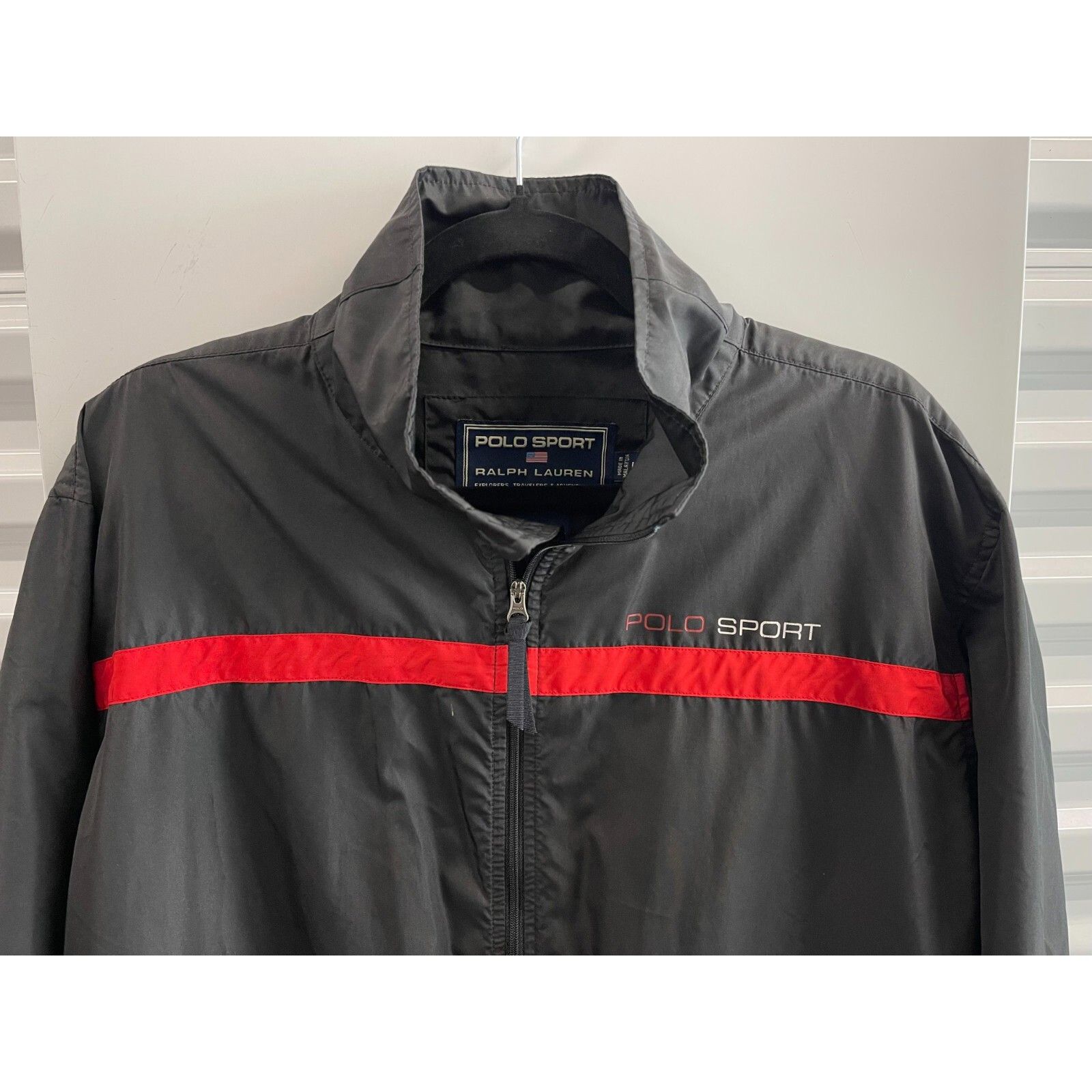 Ralph Lauren VTG Y2K 90S POLO SPORT BLACK RED TRACK JACKET WINDBREAKER RU Size US L / EU 52-54 / 3 - 2 Thumbnail