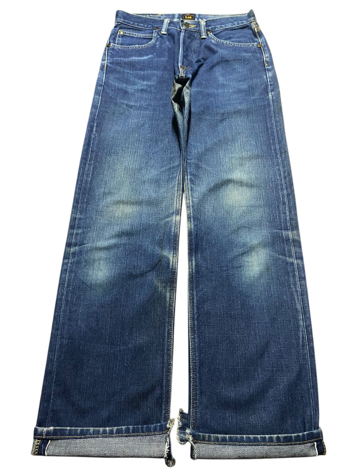 Lee Lee Japan Half Selvedge Blue Wash Distressed Jeans Size US 28 / EU 44 - 1 Thumbnail