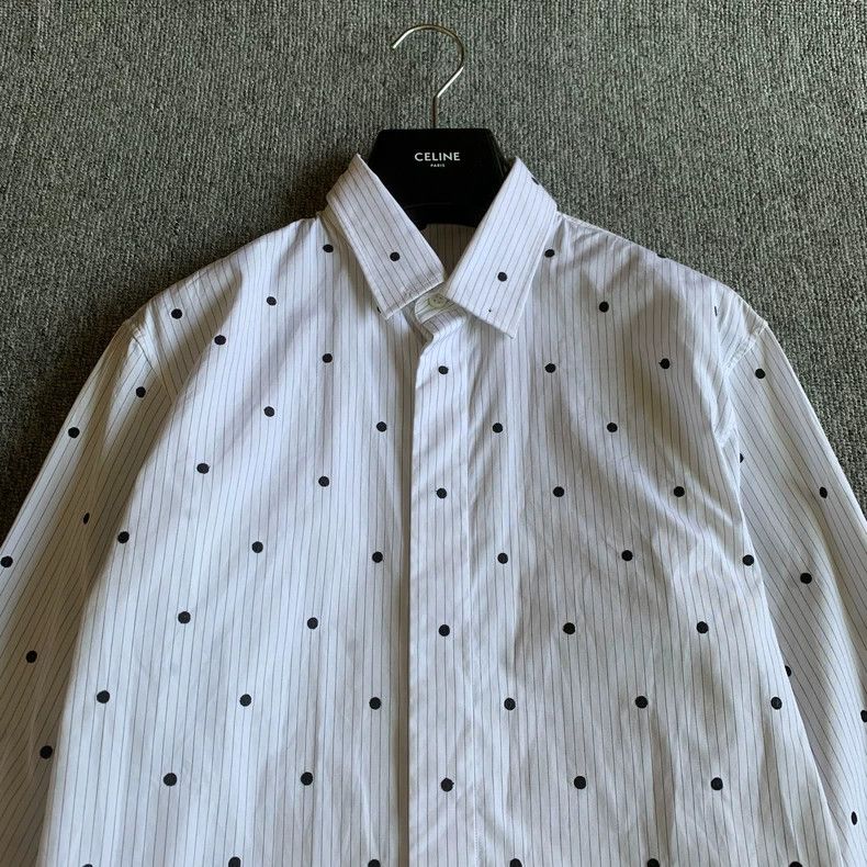 Dior Dior size 38 White polka-dot shirt Size L / US 10 / IT 46 - 2 Thumbnail