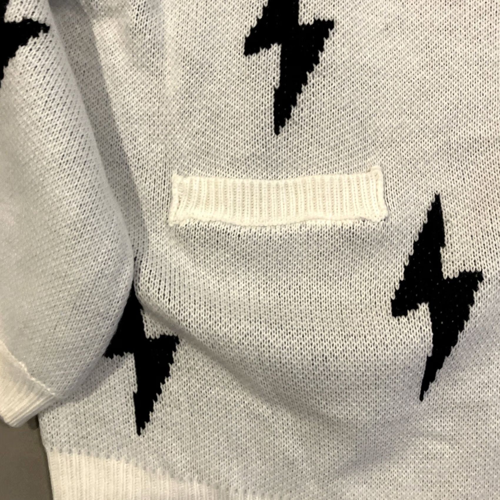 Vintage Davi & Dani Lightning Bolt Open Front Cardigan Sweater Large Womens Awesome Size L / US 10 / IT 46 - 3 Thumbnail