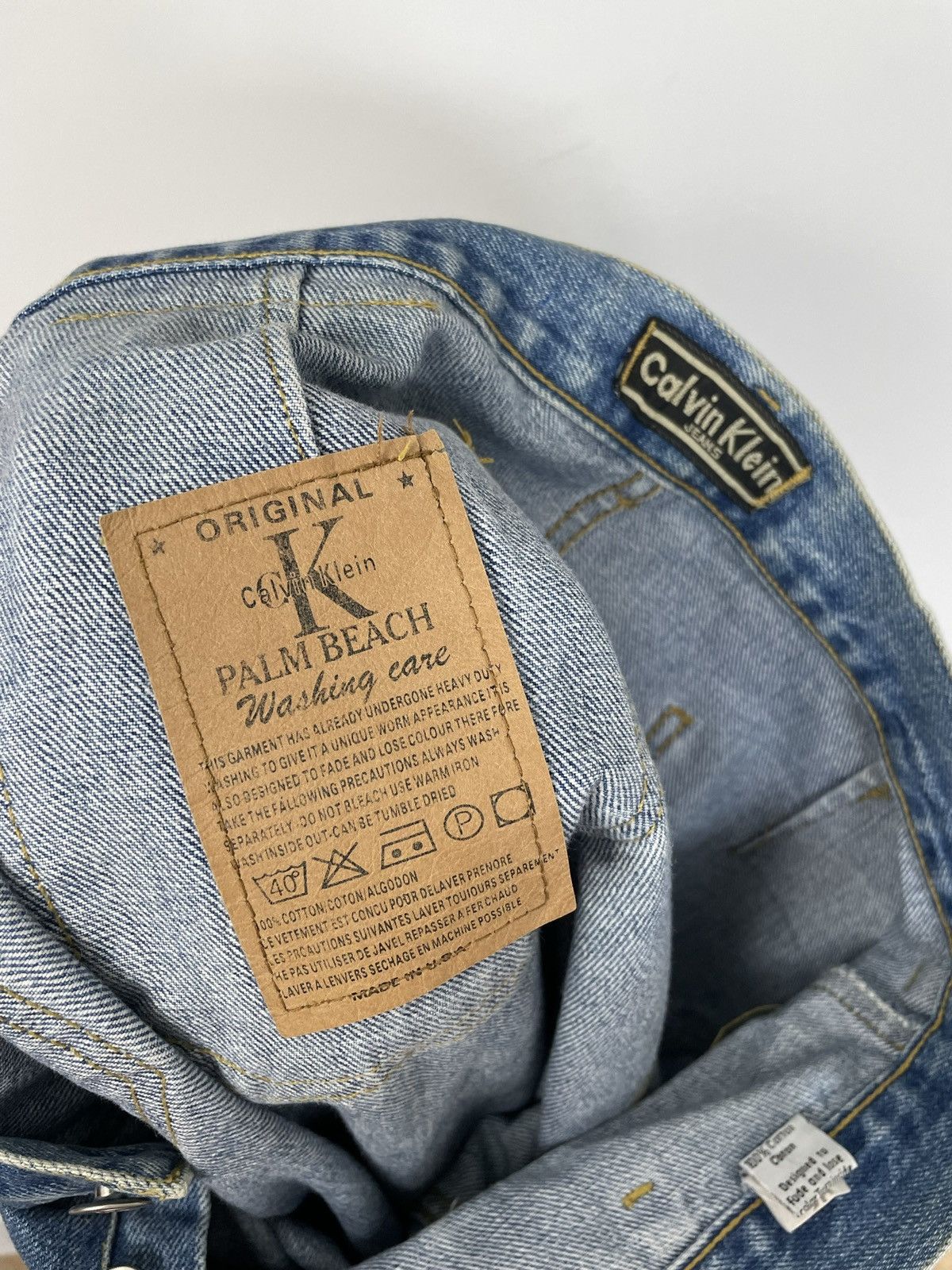 Vintage Calvin Klein Flared Denim Jeans Bell Bottom 90s Rare