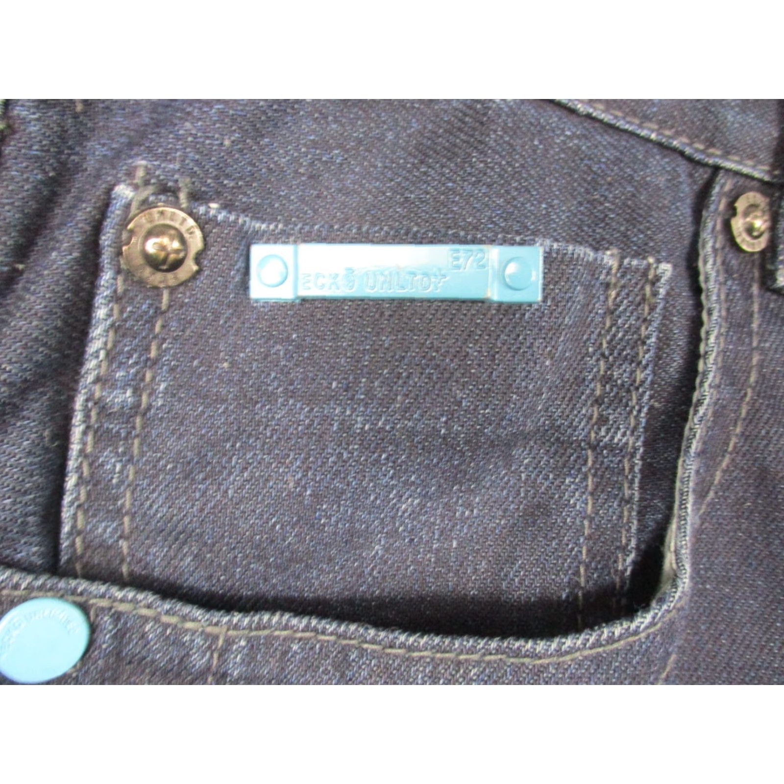 Ecko Unltd. ECKO UNLTD Jeans 34 Baggy Hip Hop Street Dark Blue Y2K Streetwear Wide Leg Jeans Mens Regular 34 Blue Denim 5-Pocket Size US 34 / EU 50 - 4 Thumbnail