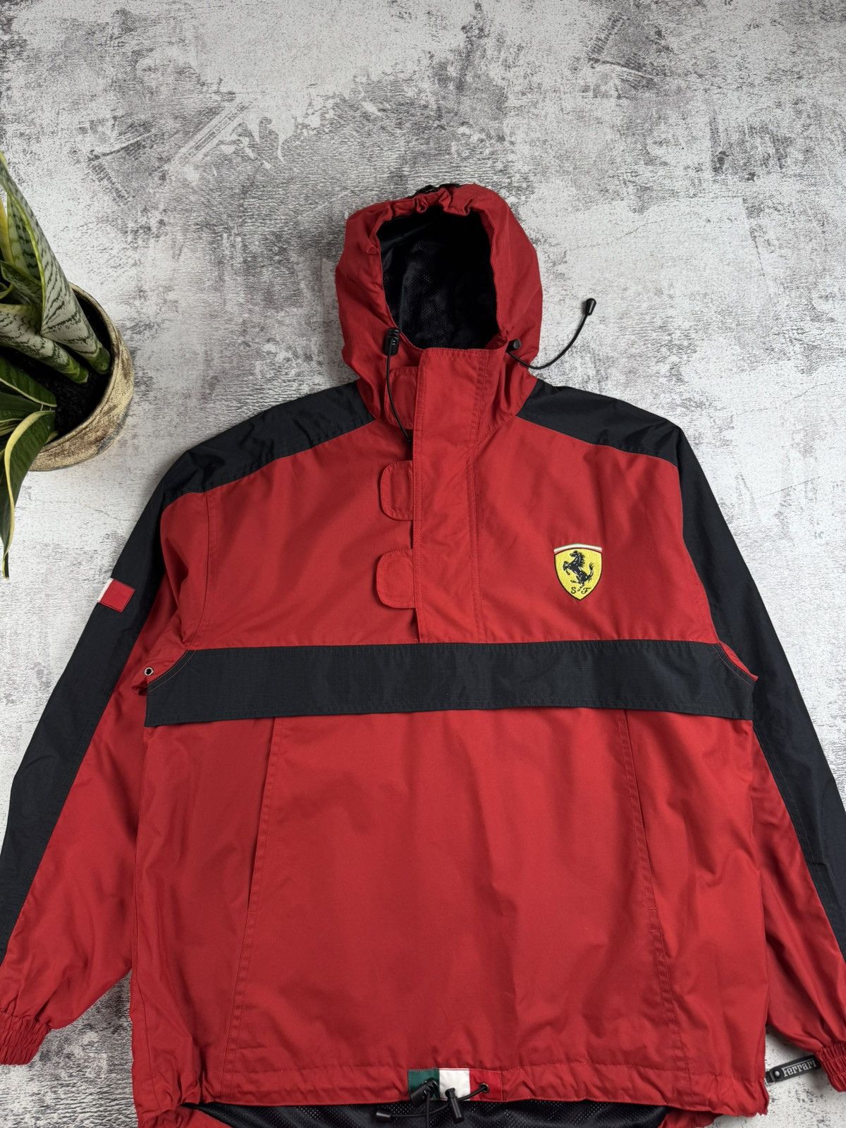 Ferrari Ferrari 2000 Vintage Racing Moto Italy Men’s Small Size S Anorak Zip Light Jacket Size US S / EU 44-46 / 1 - 4 Thumbnail