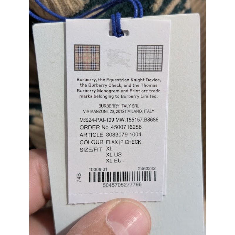 Burberry o1rshd1 Checked Cardigan in Beige/Green Size US XL / EU 56 / 4 - 17 Thumbnail