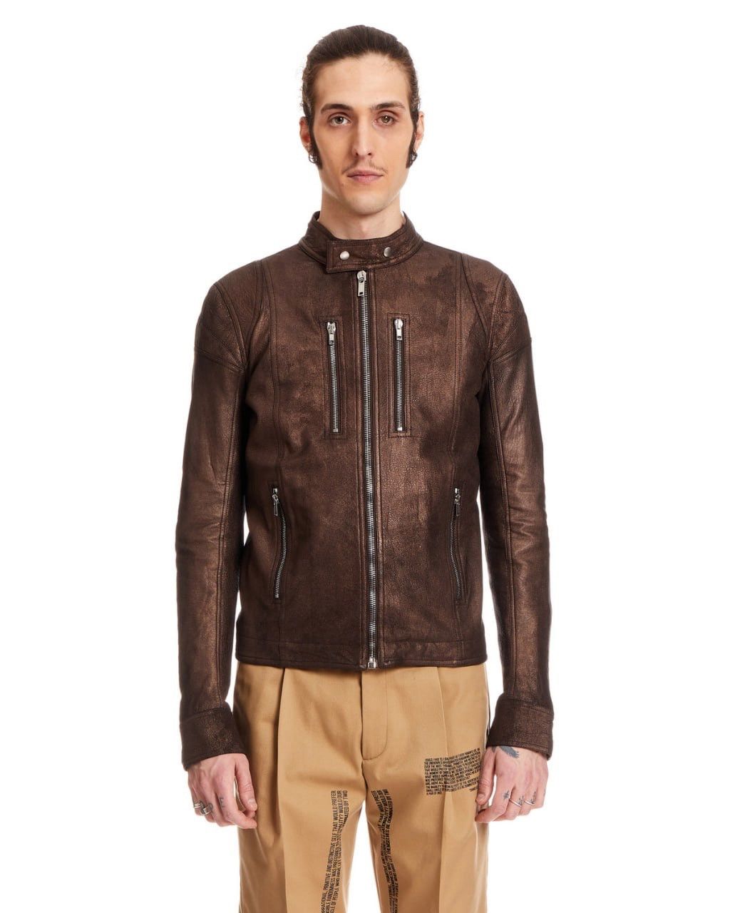 Rick Owens Rick Owens 20SS Tecuatl Lamb leather biker jacket Size US M / EU 48-50 / 2 - 8 Thumbnail