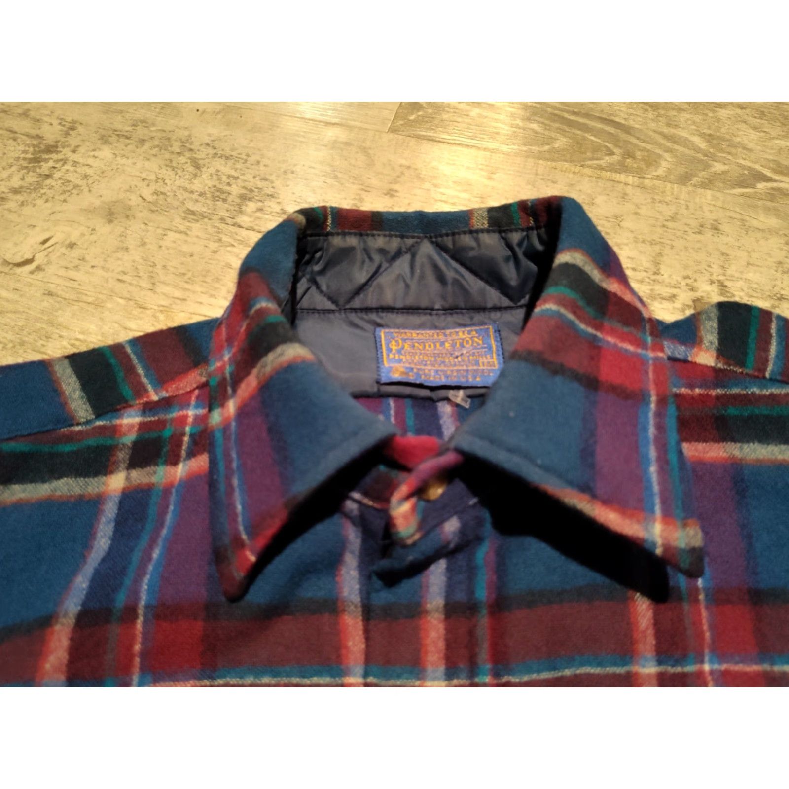 Pendleton VINTAGE Pendleton Wool Flannel Fireside Shirt Mens M Blue Plaid 60s 70s USA Made Authentic 70s Theme Mens Size US M / EU 48-50 / 2 - 6 Thumbnail