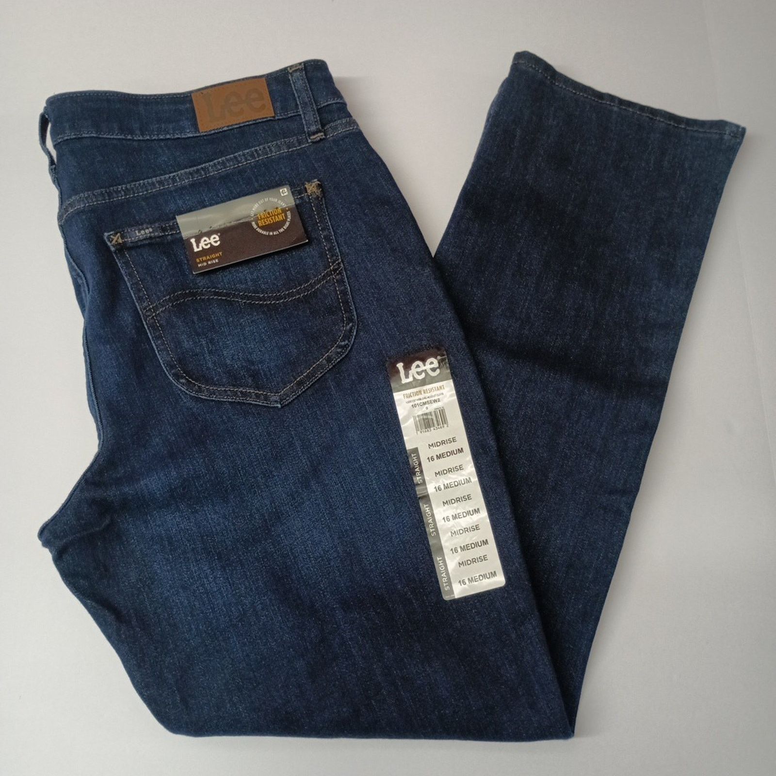 Lee Lee Straight Jeans Womens 16 Medium Size 36x29 Blue Mid Rise Size 38" / US 16 / IT 52 - 1 Thumbnail