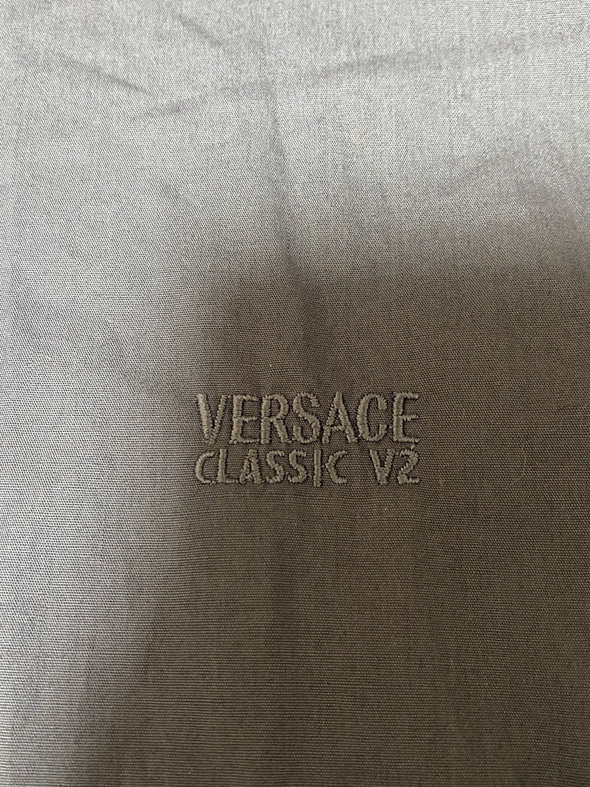 Versace × Vintage Vintage Grey Versace 00s Classic Shirt Short Sleeve Y2K Size US XL / EU 56 / 4 - 3 Thumbnail