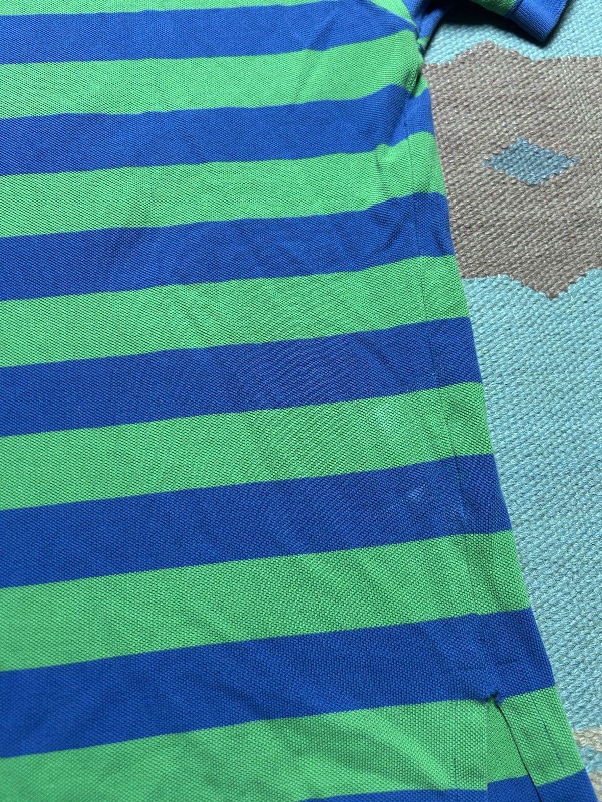 Vintage Polo Ralph Lauren polo shirt stripe blue green soft cotton M Size US M / EU 48-50 / 2 - 3 Thumbnail