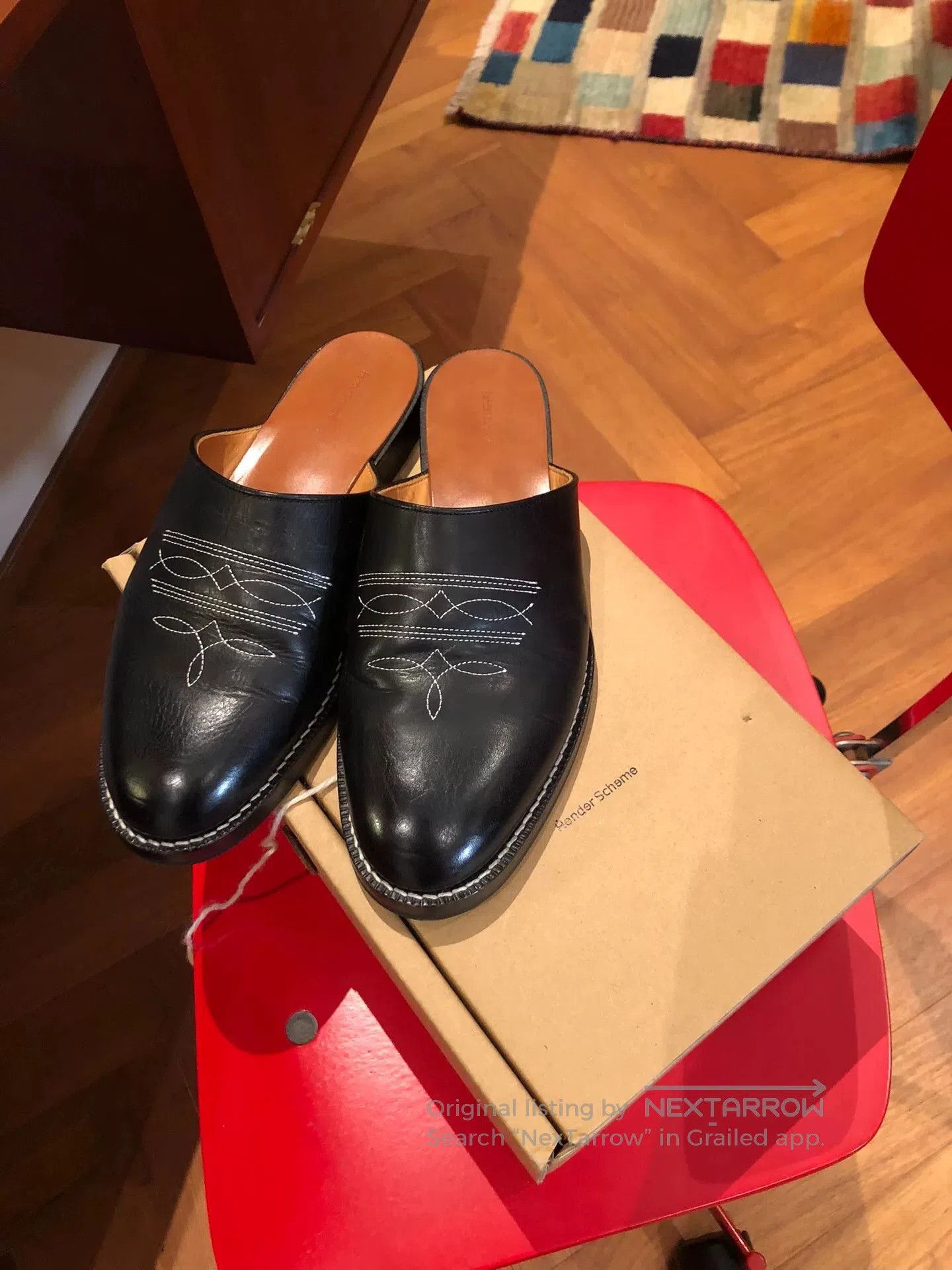 Hender Scheme Hender Scheme Black Leather Mules. Size US 9 / EU 42 - 1 Thumbnail