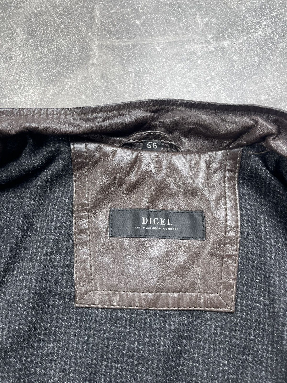 Genuine Leather Digel Quilted Genuine Dark Brown Leather Jacket Size 56 Size US XL / EU 56 / 4 - 11 Thumbnail