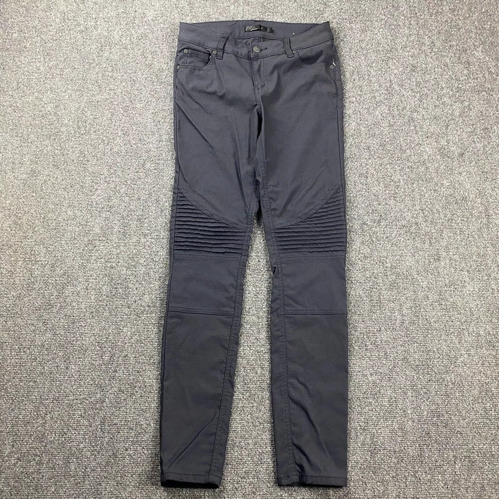 Prana PrAna Pants Women's 4 Gray Skinny Stretch Brena Moto Style Size 27" / US 4 / IT 40 - 1 Thumbnail