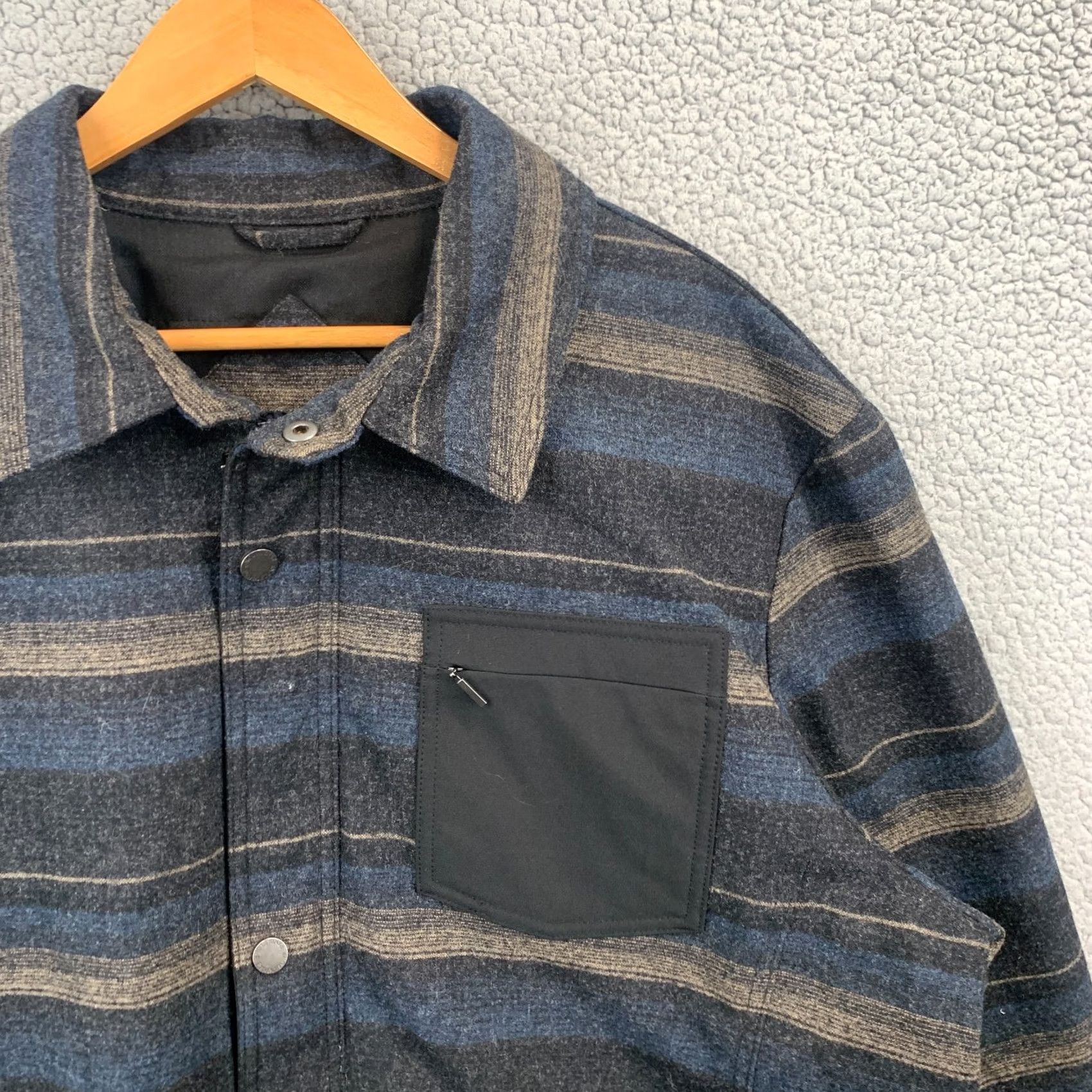 Pendleton Pendleton Jacket Men’s 2XL Blue Tan Gray Striped Wool Blend Insulated Zip Snap Size US XXL / EU 58 / 5 - 2 Thumbnail
