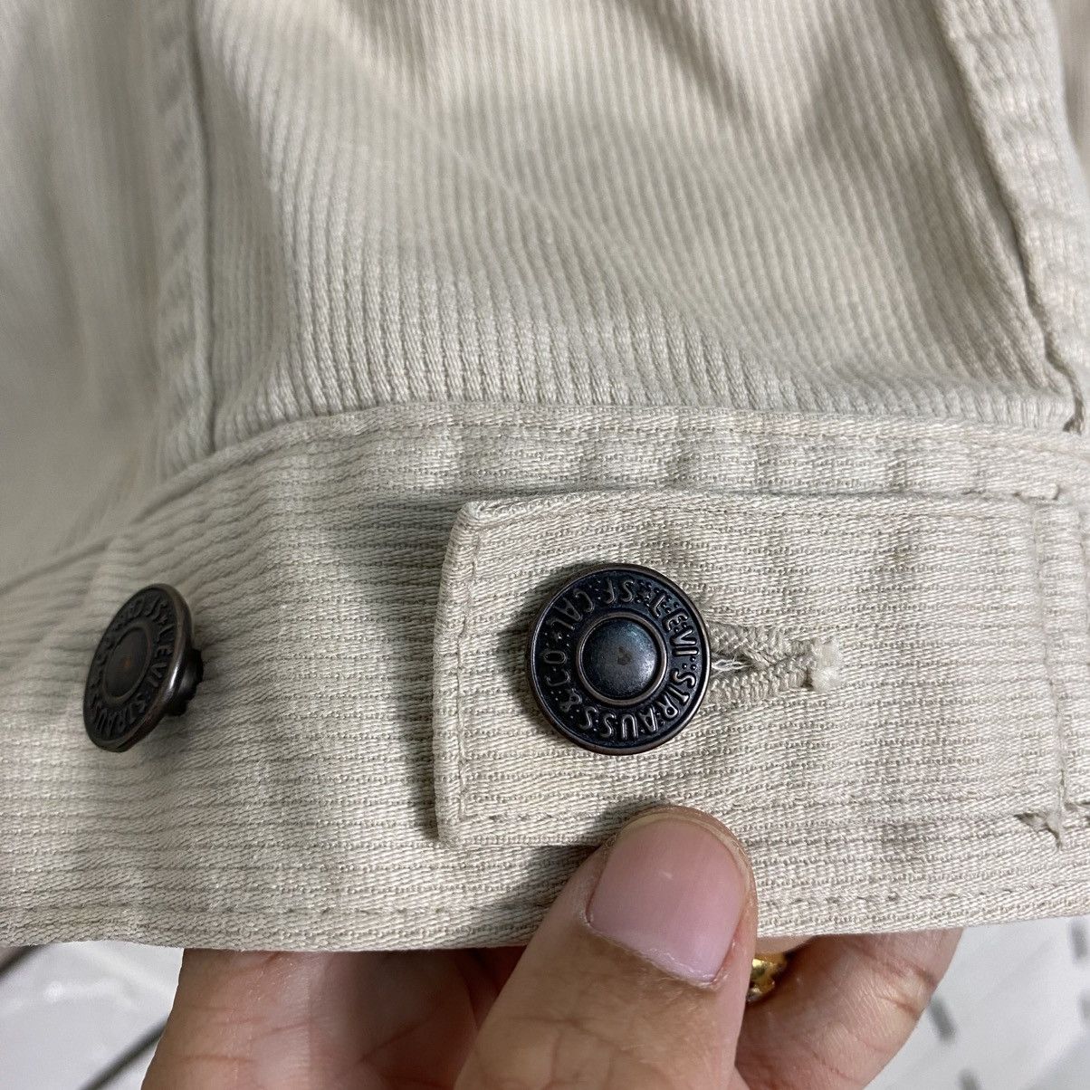 Levi's 📌Vintage Trucker Corduroy Jacket White Levi's Jackets Size US XXS / EU 40 - 19 Thumbnail