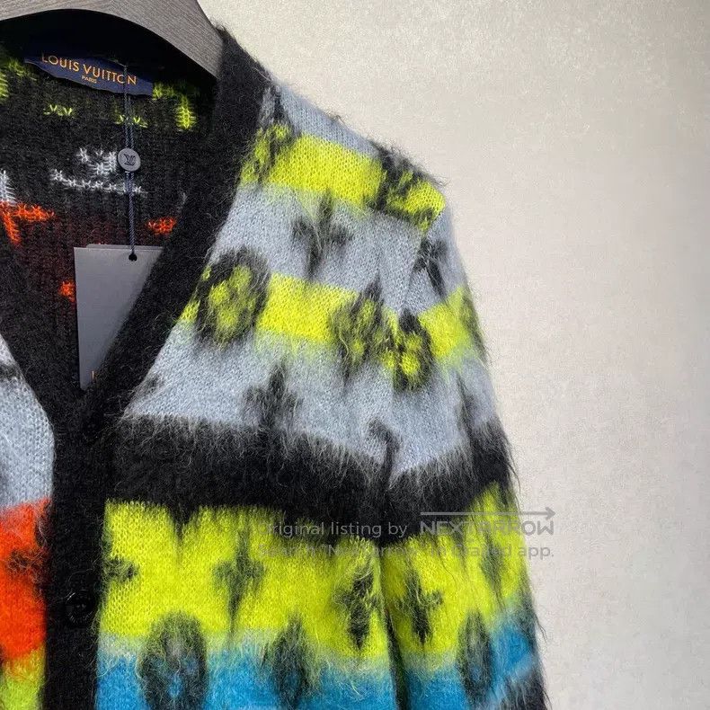 Louis Vuitton Louis Vuitton Colourful old print mohair cardigan shirt Size US XS / EU 42 / 0 - 5 Thumbnail