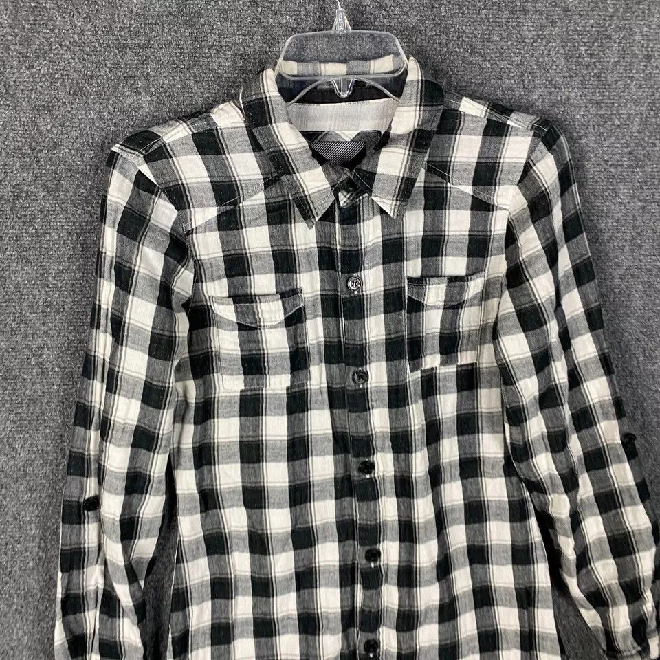 Volcom Volcom Button Up Top Women's Small Long Sleeve Checkers Size S / US 4 / IT 40 - 2 Thumbnail