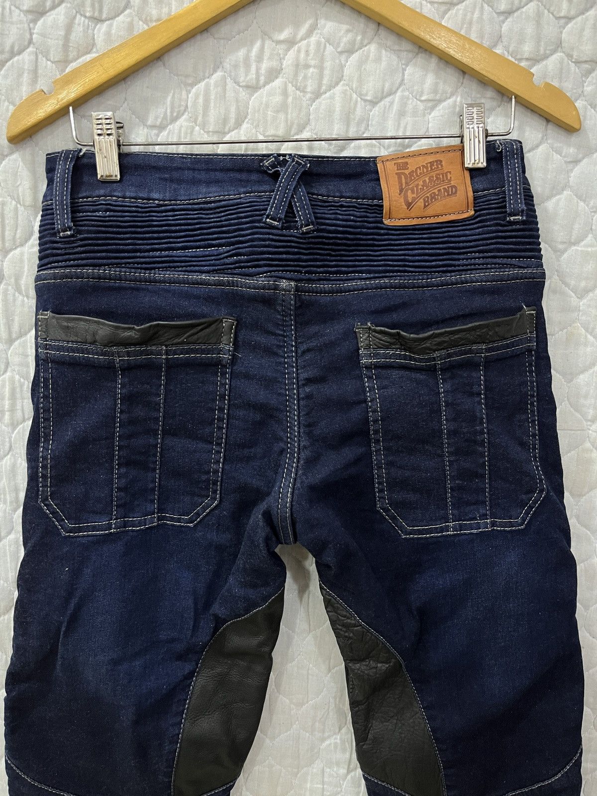 Designer (Xxxx)🔥🔥THE DEGNER CLASSIC KYOTO DENIM LEATHER BIKER PANTS Size US 30 / EU 46 - 11 Thumbnail