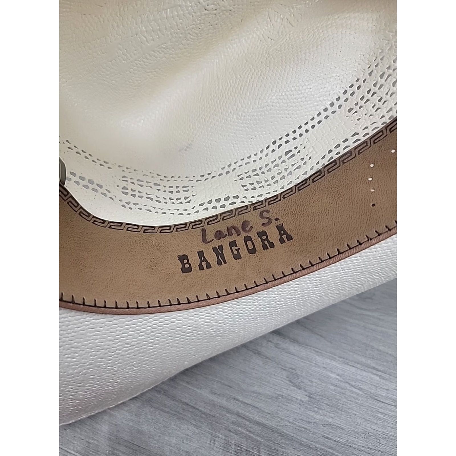 Vintage Texas Hat Co. Bangora Cowboy Hat Shantung Straw Beige 6 7/8 Mens Western Fitted Vintage No Size ONE SIZE - 6 Thumbnail